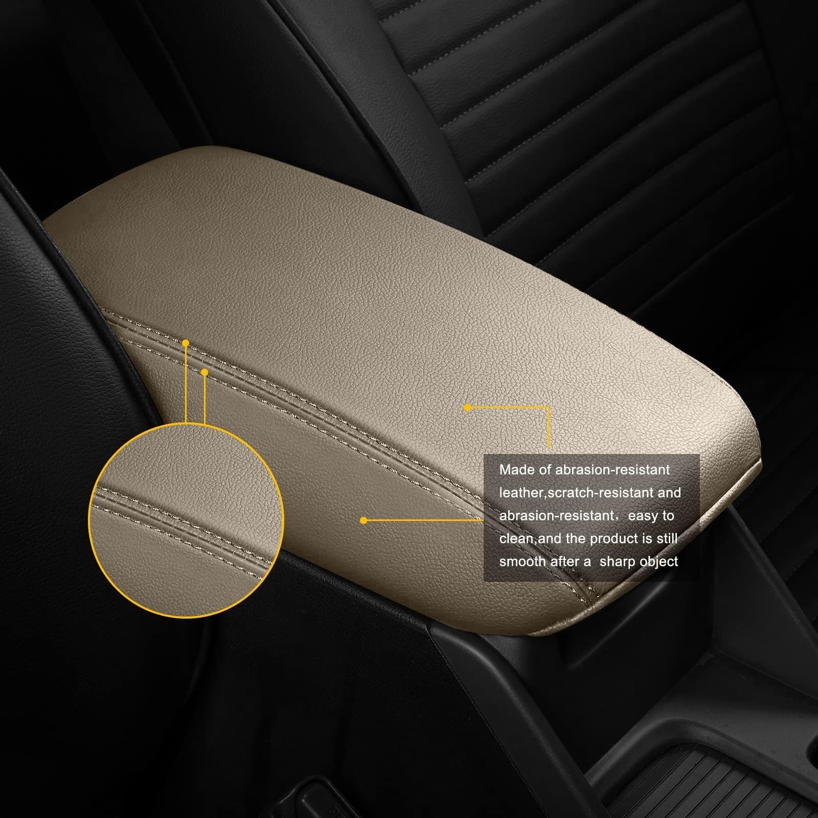 Aomsazto Armrest Covers For 2012-2016 Honda Crv Beige
