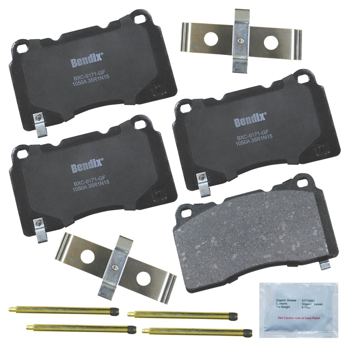Bendix Priority1 Cfc1050A Ceramic Front Brake Pads For Cadillac Ats 2014-2013, Xts 2014-2013, Honda Civic 2018-2017, Hyundai Gen