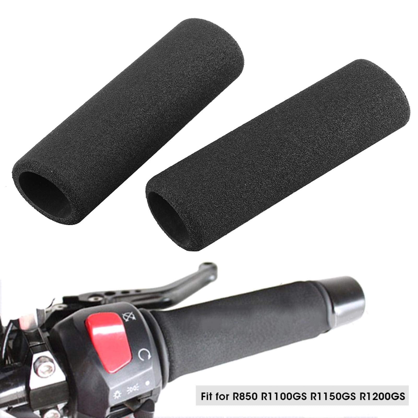 Aqxreight - Handlebar Grips, Motorcycle Handlebar Anti Slip Foam Handle Grips Cover Fit For R850 R1100Gs R1150Gs R1200Gs