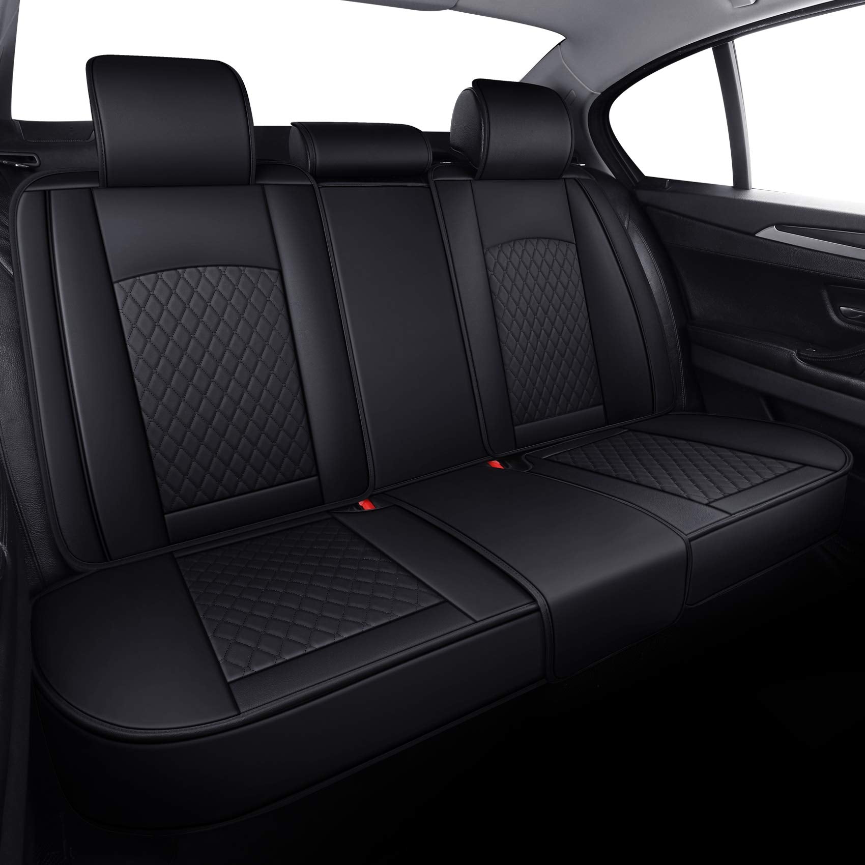 Aierxuan 5 Car Seat Covers Full Set Waterproof Leather Universal Fit For Kia Soul Sorento Hyundai Elantra Civic Jeep Wrangler Sa