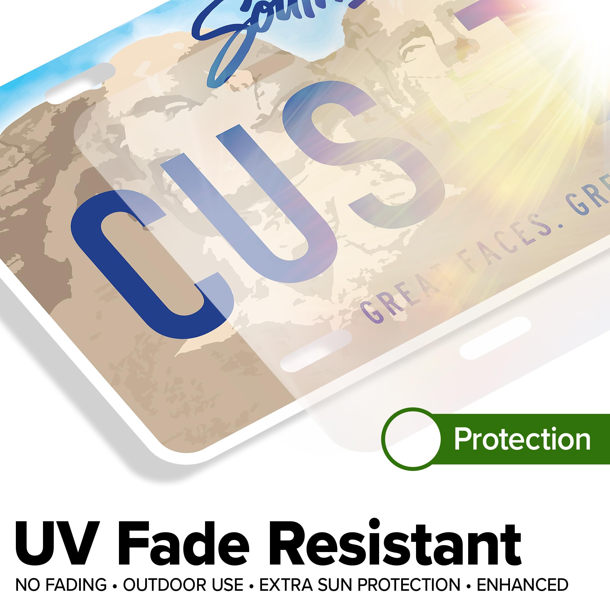 Custom South Dakota License Plate, Personalized License Plates For Car, 6X12 Inch, Rust-Free Fade Resistant Aluminum, Usa Made B