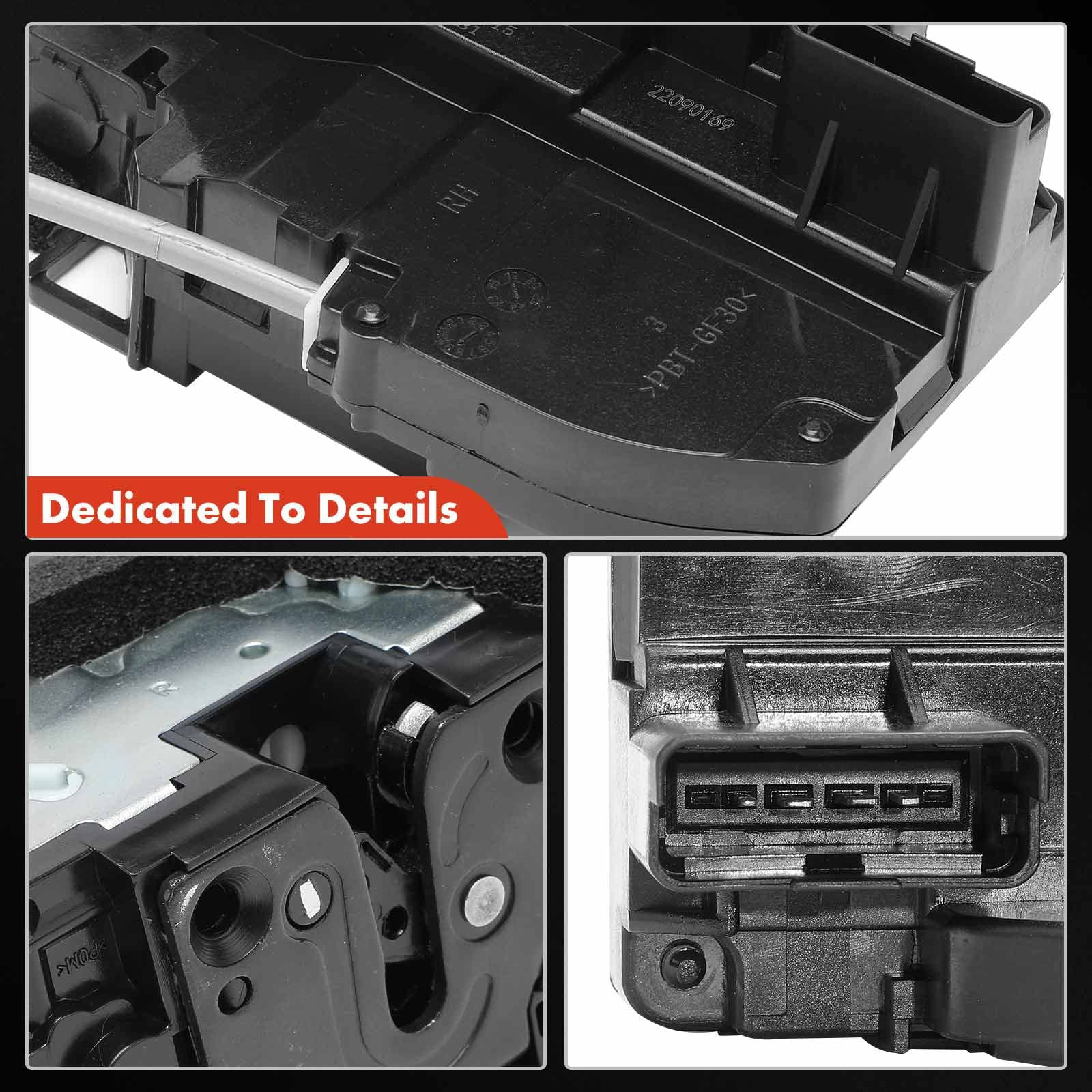 A-Premium Door Lock Latch Actuator Compatible with Nissan Vehicles - Versa 2007-2010 Sedan, Versa 2007-2011 Hatchback - Front Right Passenger Side, 4 Pins, Replace# 80500-EL010, 80500-EL01B