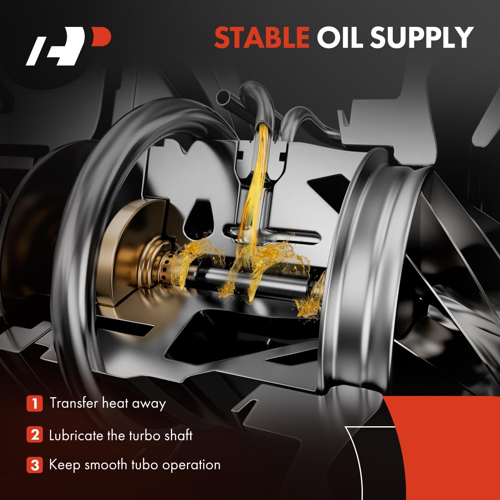 A-Premium Turbocharger Turbo Oil Feed Line Pipe Tube Compatible With Buick, Chevrolet Vehicles - 1.4L - Encore 2013-2021, Cruze