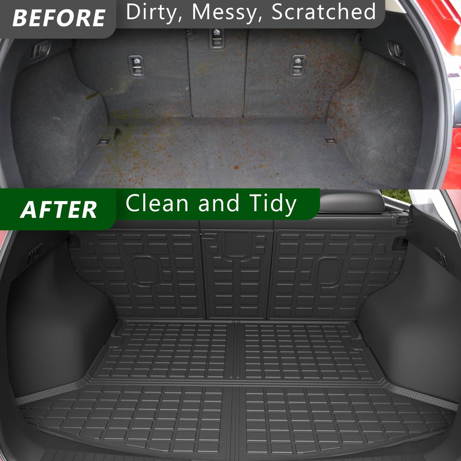 xipoqix Cargo Liner Compatible with 2017-2022 Mazda CX-5 Trunk Mat TPE Back Seat Protector Replacement for 2017-2022 Mazda CX-5