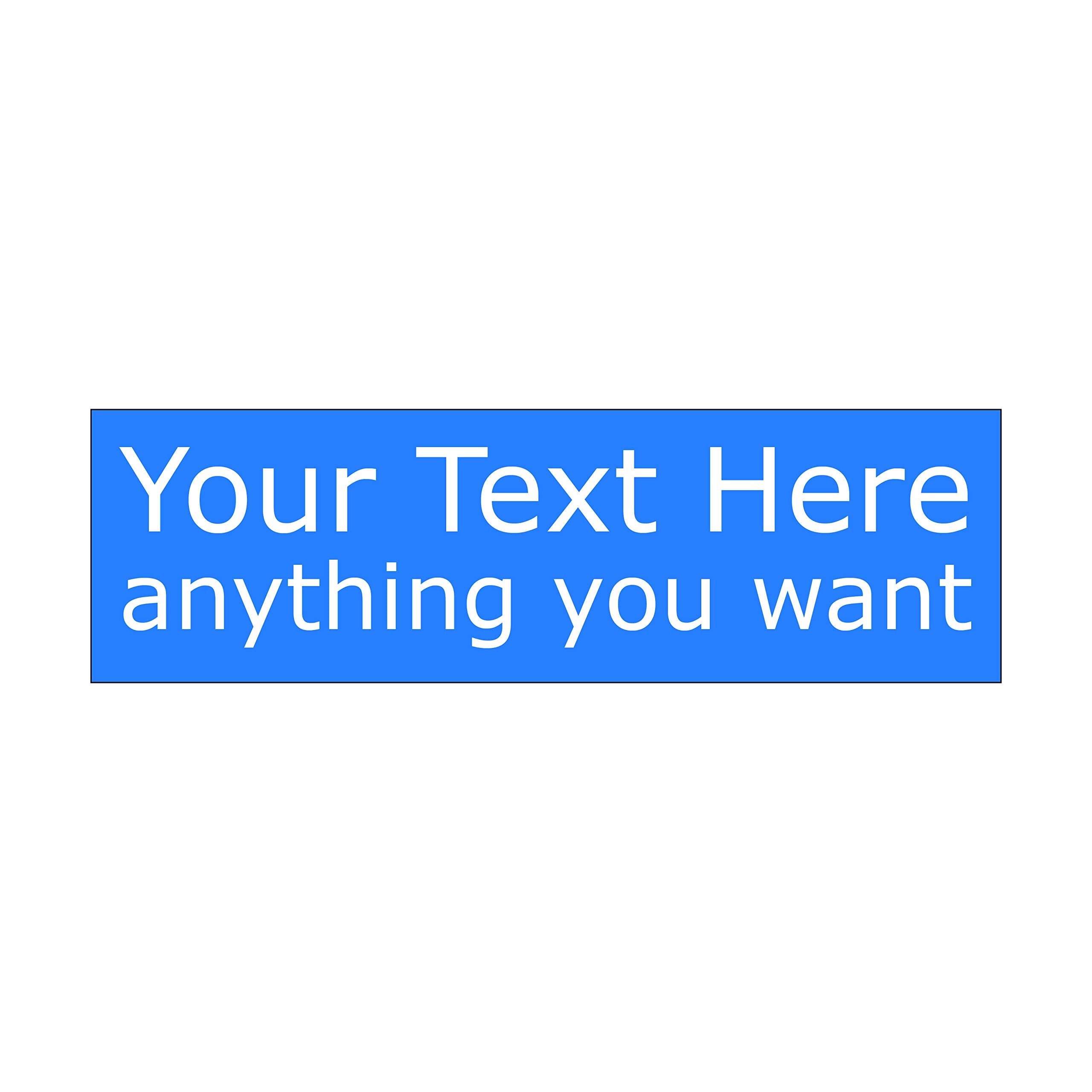 Custom Bumper Sticker Wyco Products Customizable Bumper Sticker (5 '' X16.6, Blue)