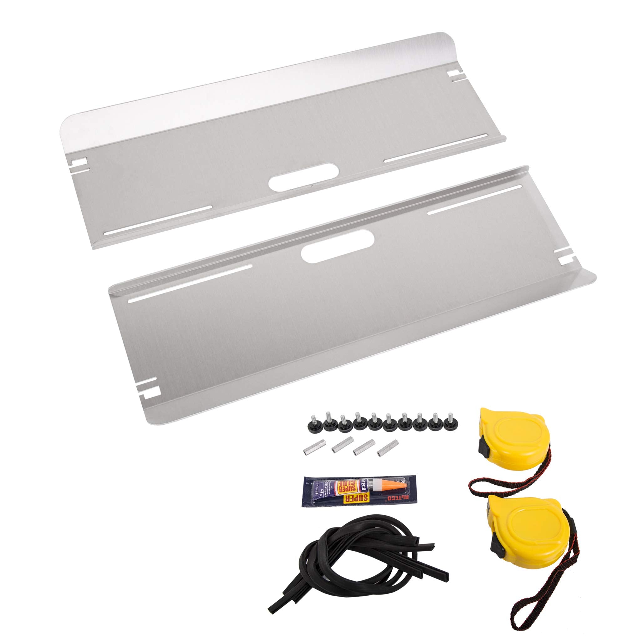 HECASA DIY Toe Plates Wheel Alignment Tool, 4 Probes Toe Plates, High Grade Aluminum Toe Alignment Tool, with Double Tape Measur