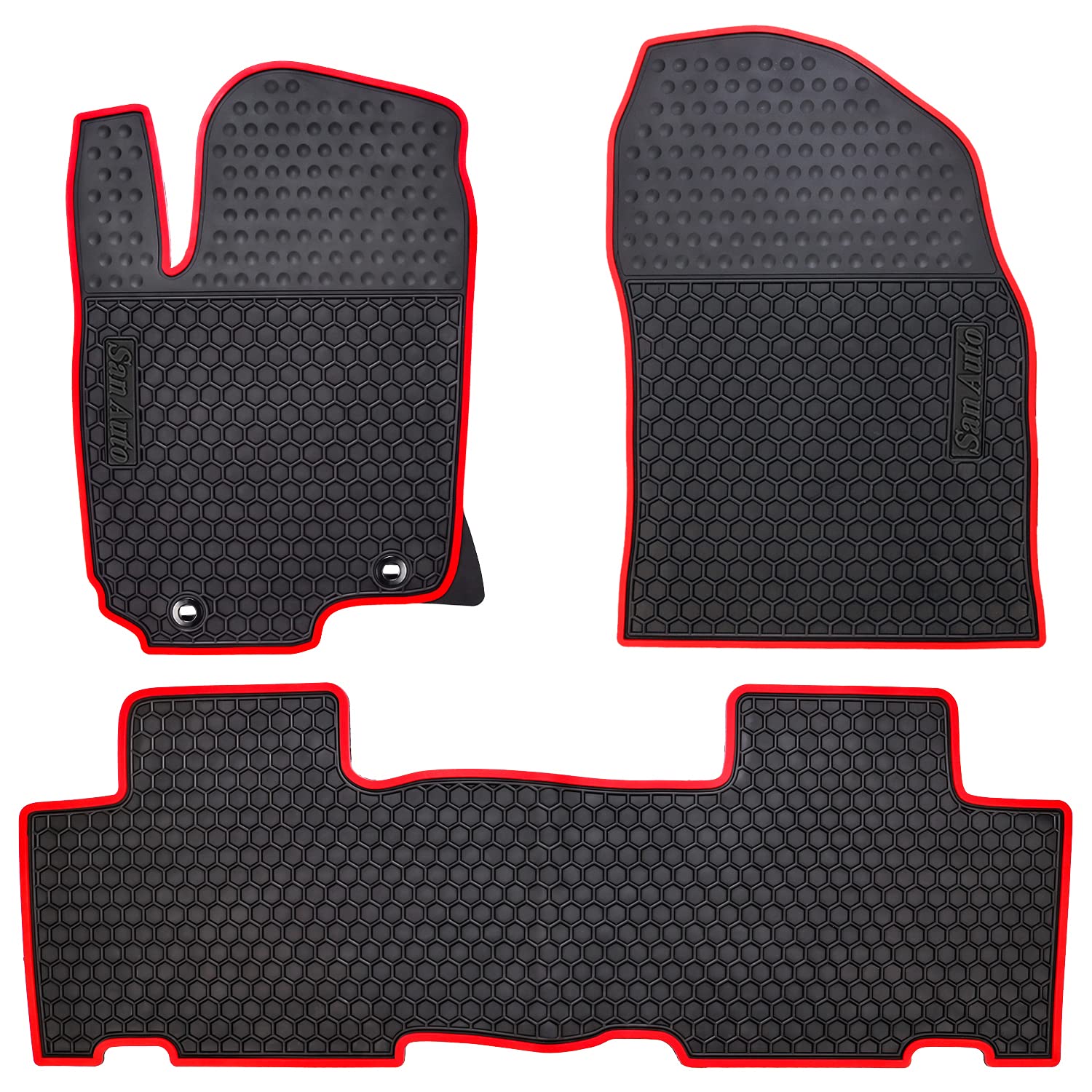 San Auto Car Rubber Floor Mats Custom Fit For Toyota Rav4 2014 2015 2016 2017 2018 Auto Floor Liner Set All Weather Protection H