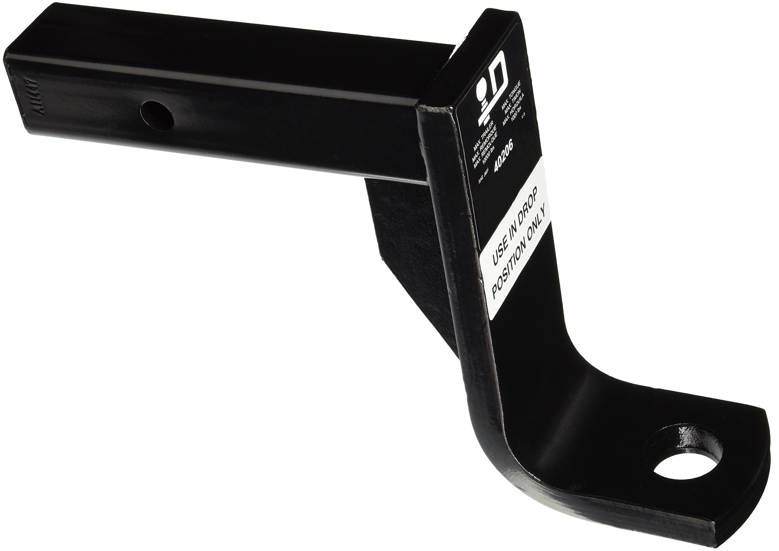 Draw-Tite 40206 9 Hollow Shank Ball Mount (10000 Lbs. Gtw/1-1/4 Ball Hole/8 Drop)