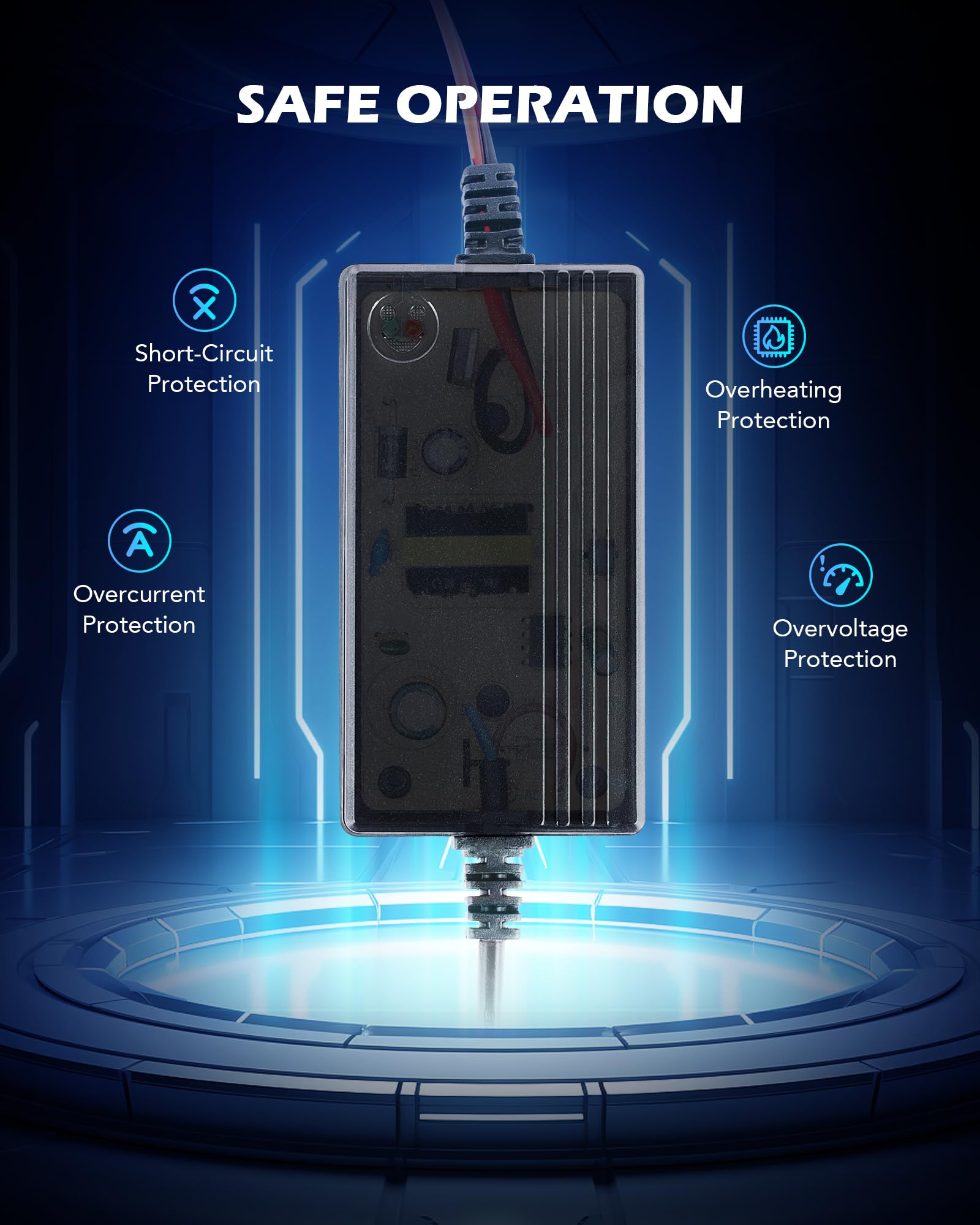 Orion Motor Tech 2Pc 12V Battery Charger And Maintainer, Trickle Charger For Charging Boats Motorcycles Atvs Riding Mowers & Car