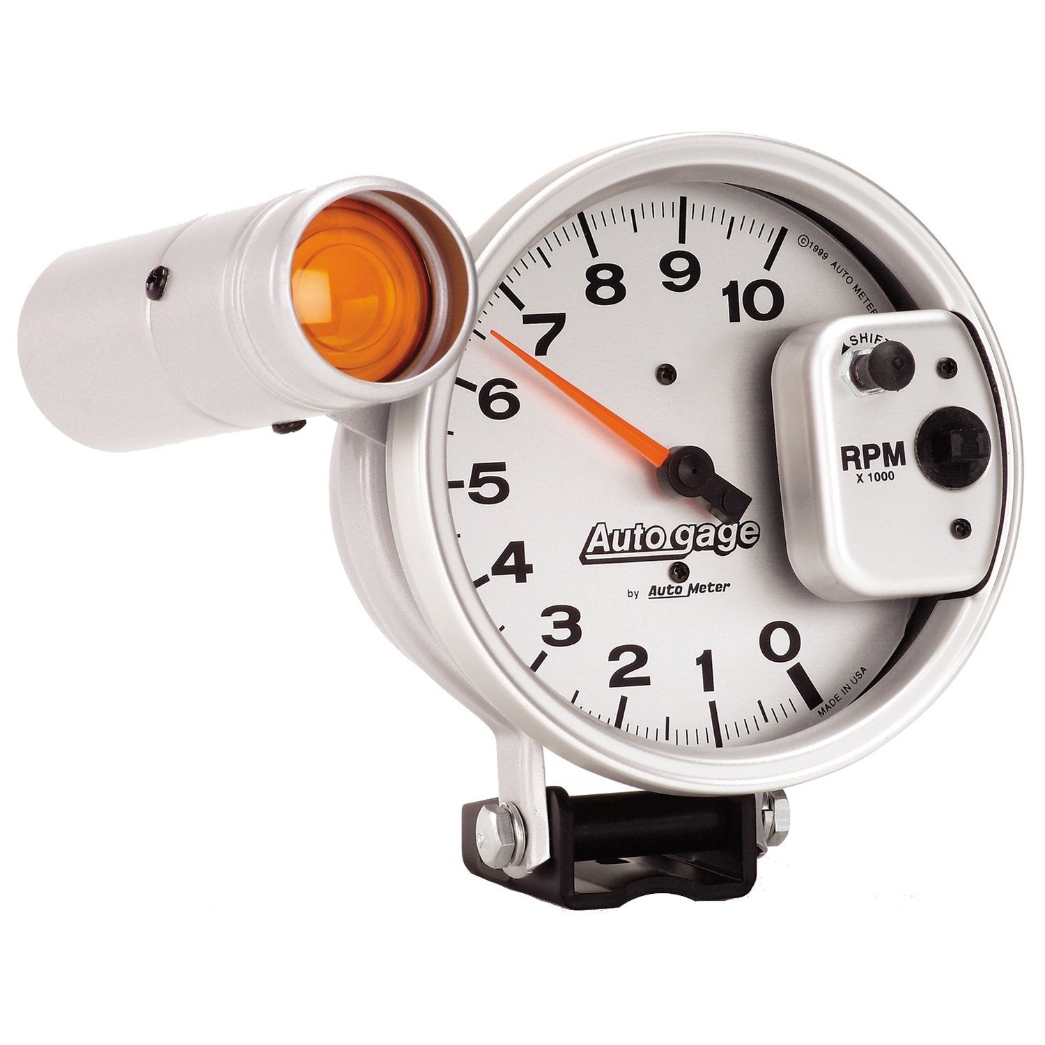Auto Meter Autogage by AutoMeter 5 in. Pedestal Mount Tachometer, 0-10,000 RPM with Large External Shift Light 233911