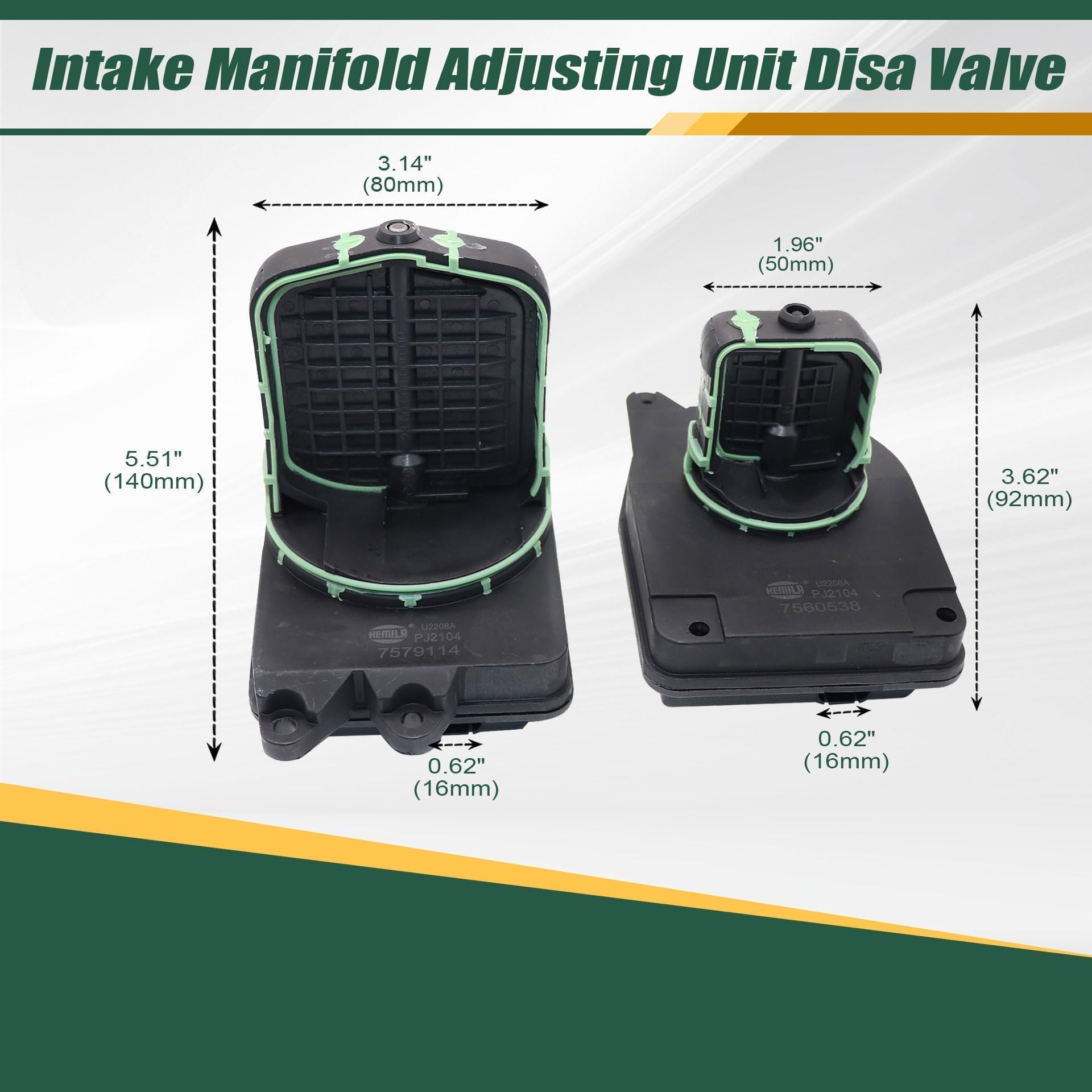 XQSMWF Left Right Intake Manifold Adjusting Unit Disa Valve 2pcs Compatible With BMW 328i 528i 530i 128i 328i xDrive 328xi 330i