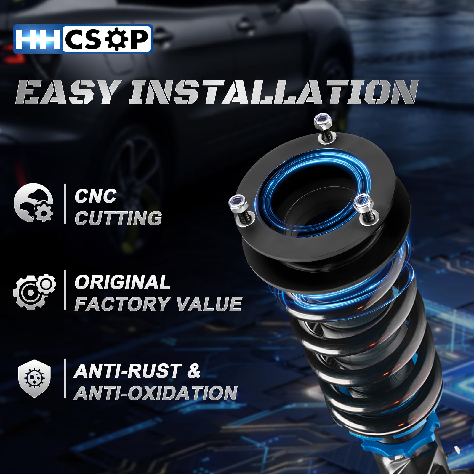 HHCSOP 2'' Front Leveling Kits, Compatible with 1994-2001 Dodge Ram 1500 4WD 1994-2013 Ram 2500 4WD 1994-2012 Ram 3500 4WD, 2 in