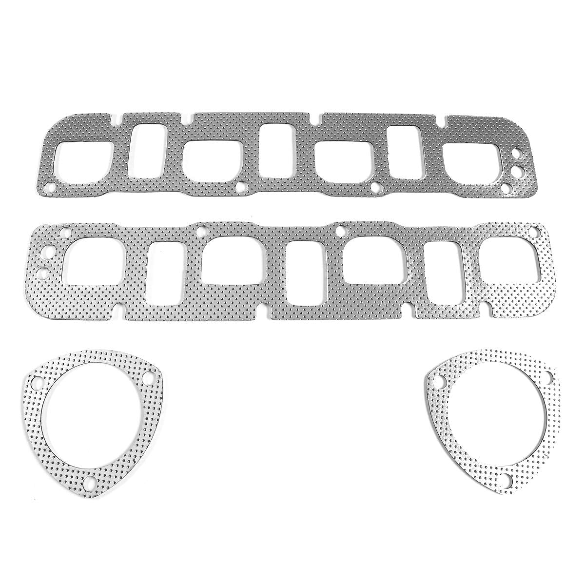 Auto Dynasty Aluminum Exhaust Manifold Header Gasket Set Compatible With 06-19 Dodge Ram Truck 5.7L V8