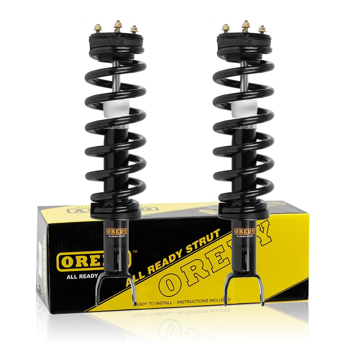 OREDY Front Pair Complete Struts Coil Springs Assembly Compatible with 2009 2010 Dodge Ram 1500 4WD and 2011-2018 Ram 1500 4WD -