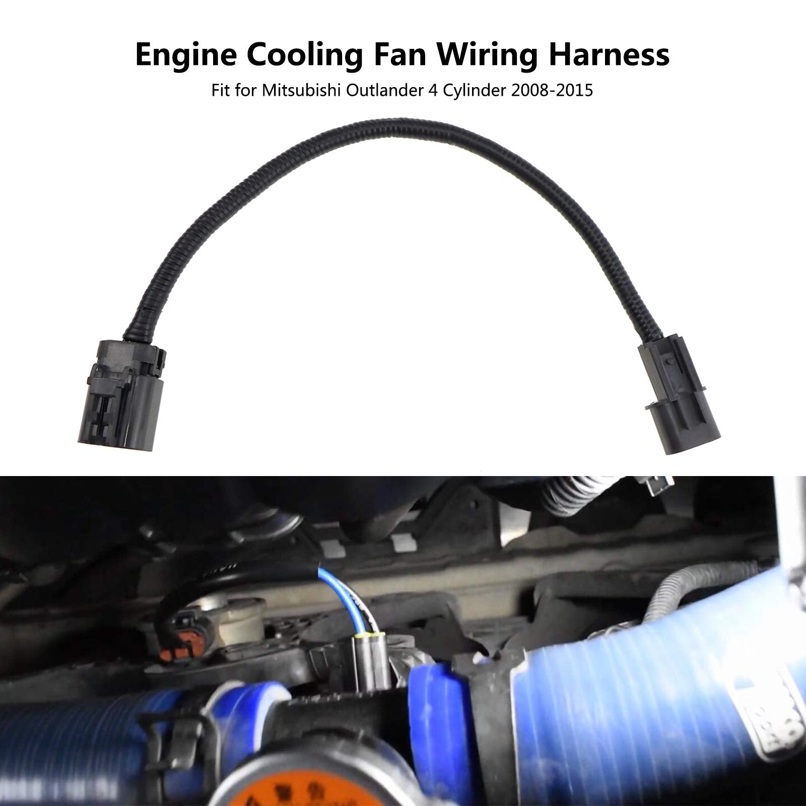 Engine Cooling Fan Wiring Harness 1355A245 1355A098 Fit For Mitsubishi Lancer 2008-2017, Outlander 4 Cylinder 2008-2015
