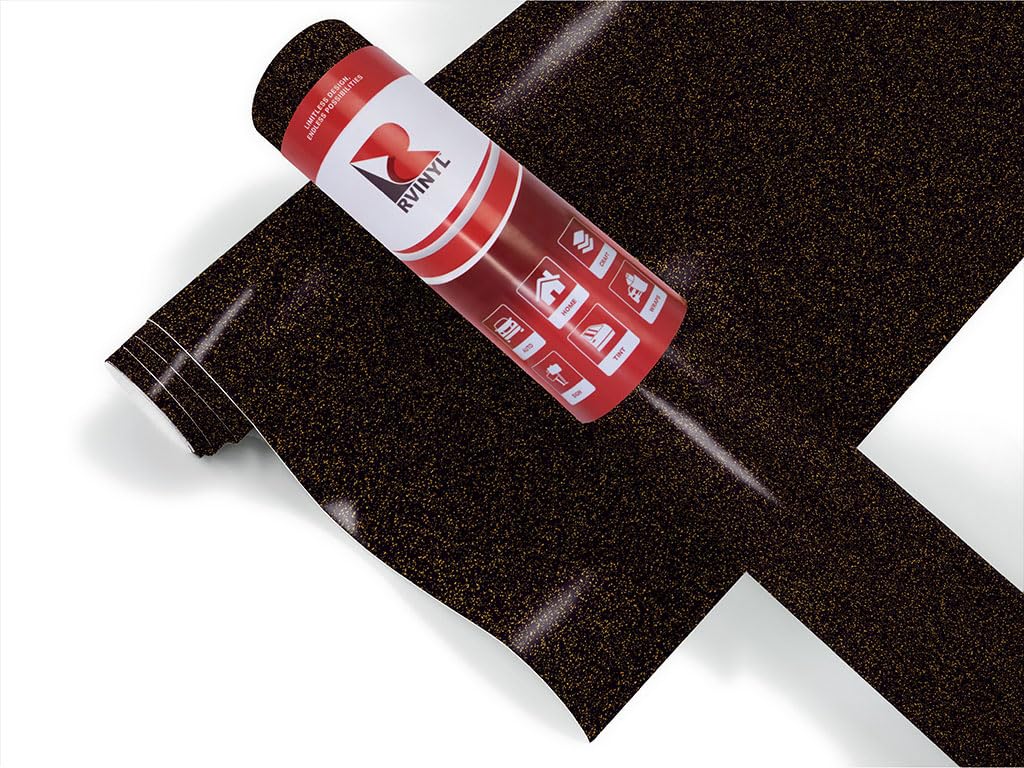 3M 2080 Sp242 Satin Gold Dust Black - 5Ft X 8Ft - Dual Cast Car Wrap Vinyl Film And Controltac Air Release Adhesives - Bubble Fr