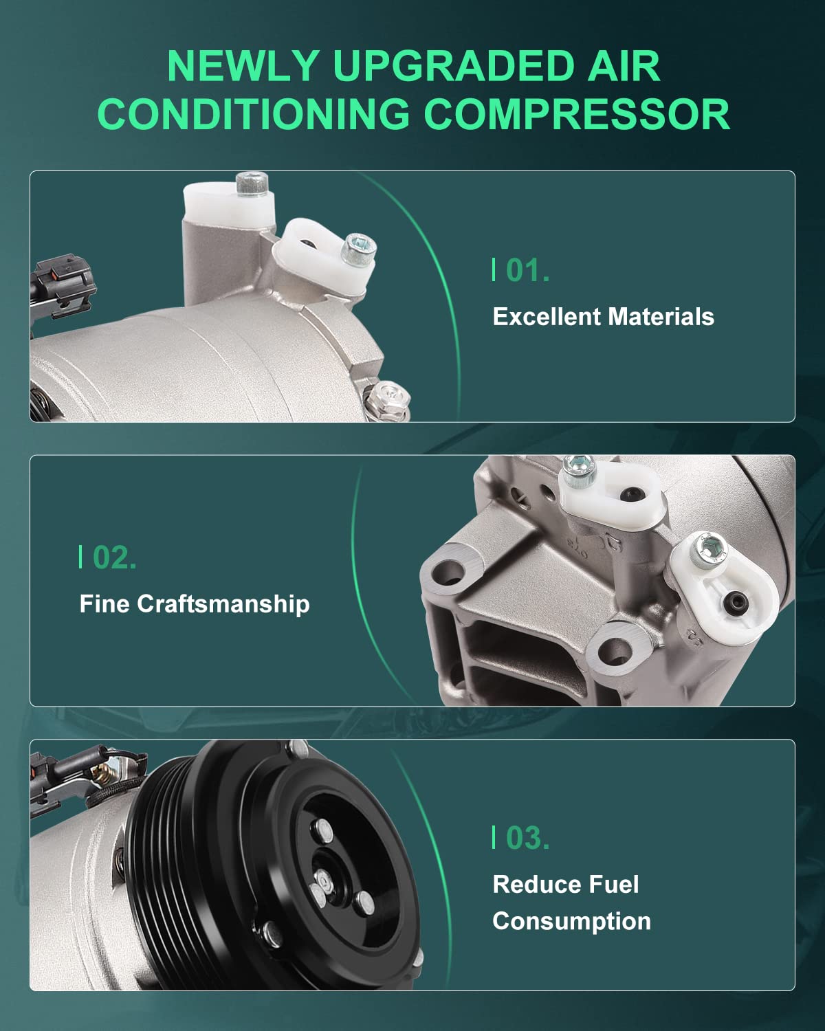 Scitoo Ac Compressor For Nissan Altima 3.5L 2002-2006 For Nissan Maximaa 3.5L 2003-2007 A/C Compressors With Clutch Rapid Coolin