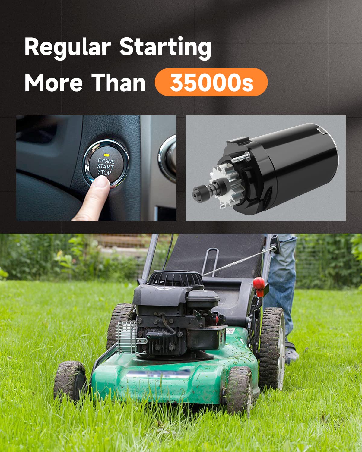 Ocpty Starter Fit For Kohler 18 19 21 Hp 20-098-01 20-098-01S 20-098-05 20-098-05S 20-098-06 20-098-06S 20-098-08 20-098-10 20-098-10S For Toro For New Holland K0H2009805S Kh2009805S 5796