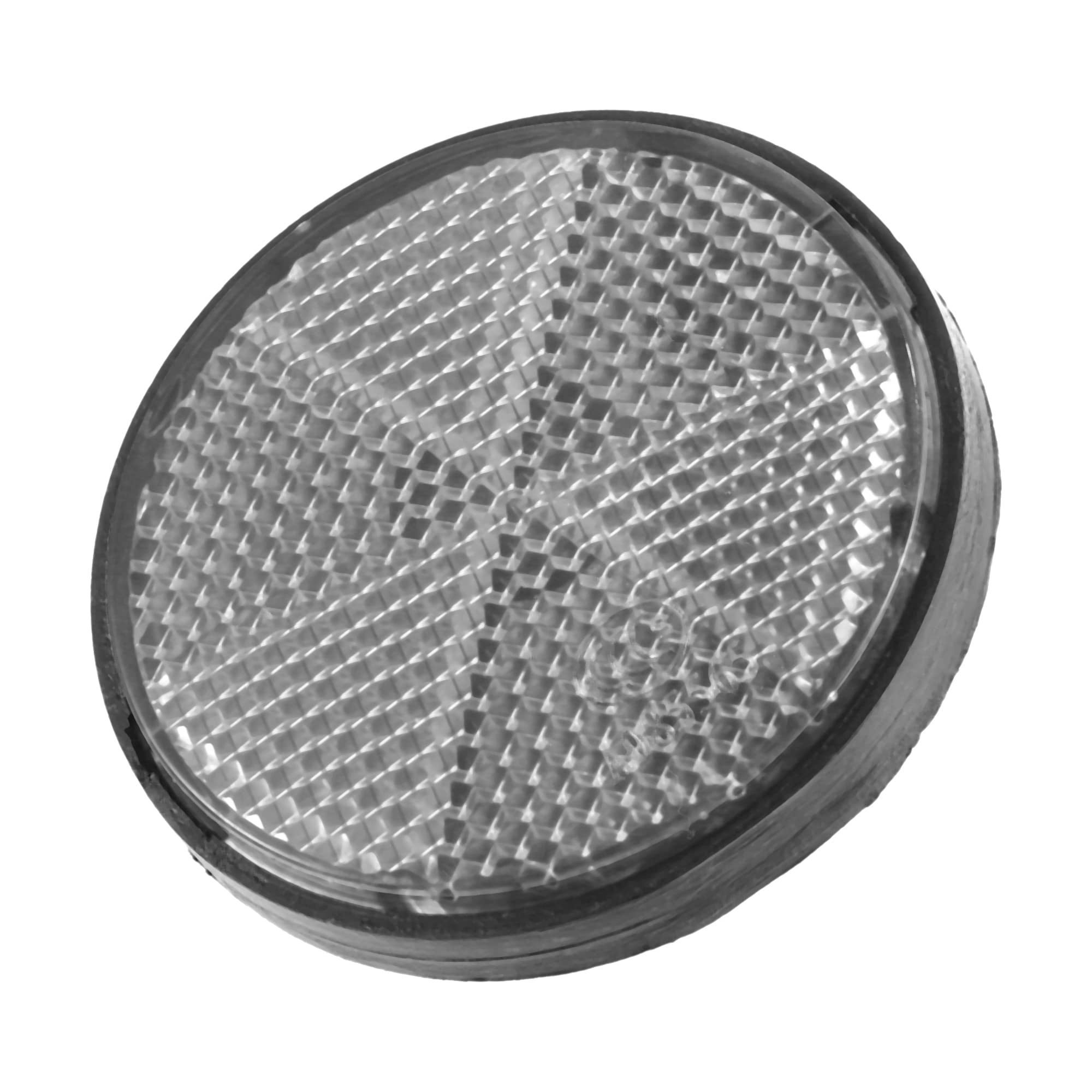 X Autohaux 2 Pcs 56Mm White Plastic Universal Round Reflective Warning Reflector With Adhesive Tape For Motorcycle Bike