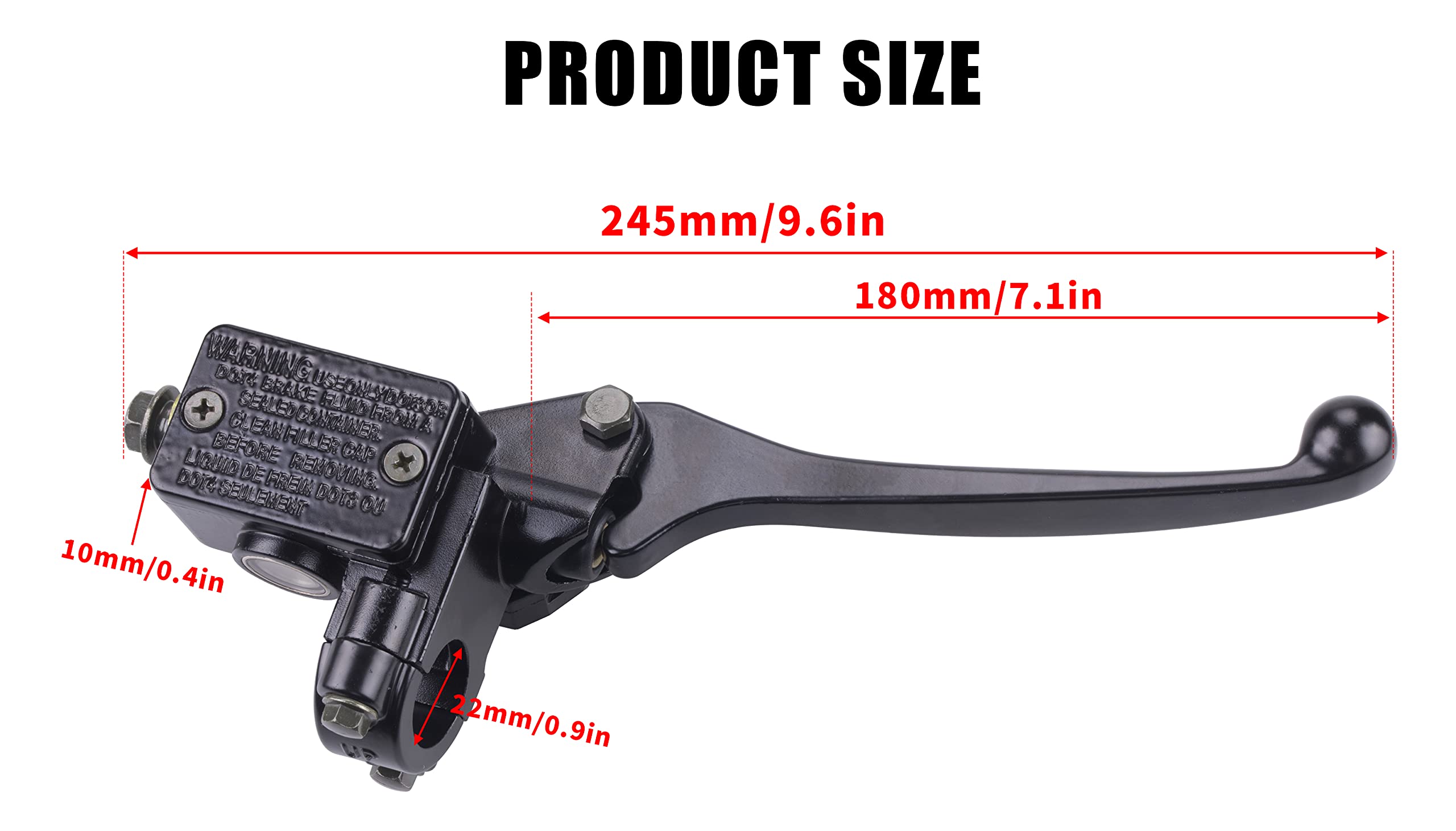 Mwmnun Right Brake Master Cylinder Brake Lever For Taotao Sunl 50Cc 110Cc 125Cc Polaris Outlaw 525 Roketa Taotao Kazuma Eton Baj