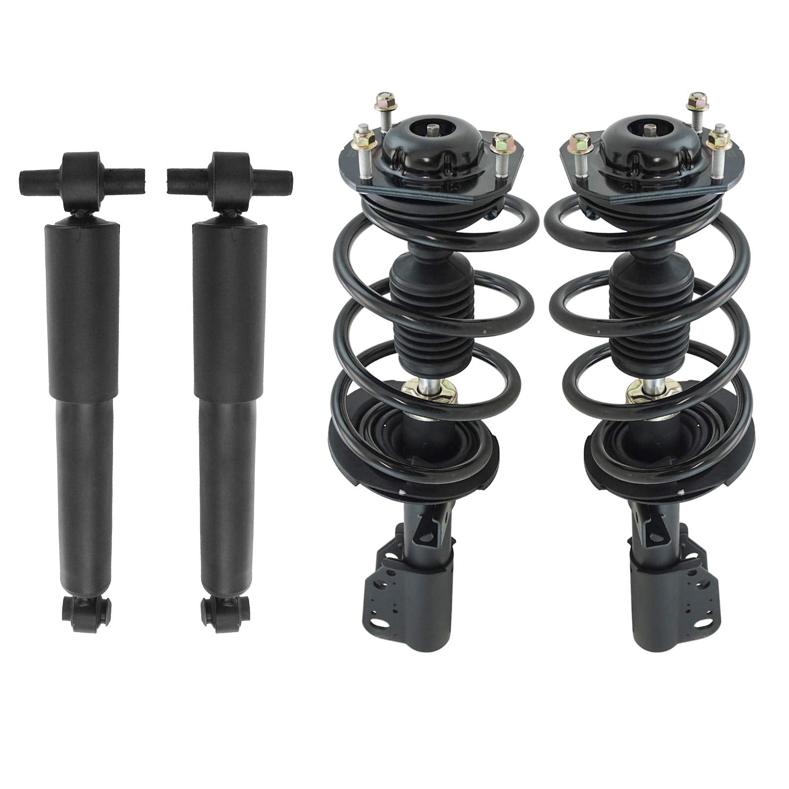 Trq Front Complete Loaded Strut Spring Assembly & Rear Shock Absorber 4 Piece Kit Set For 2013-2017 Chevy Traverse 2013-2017 Bui