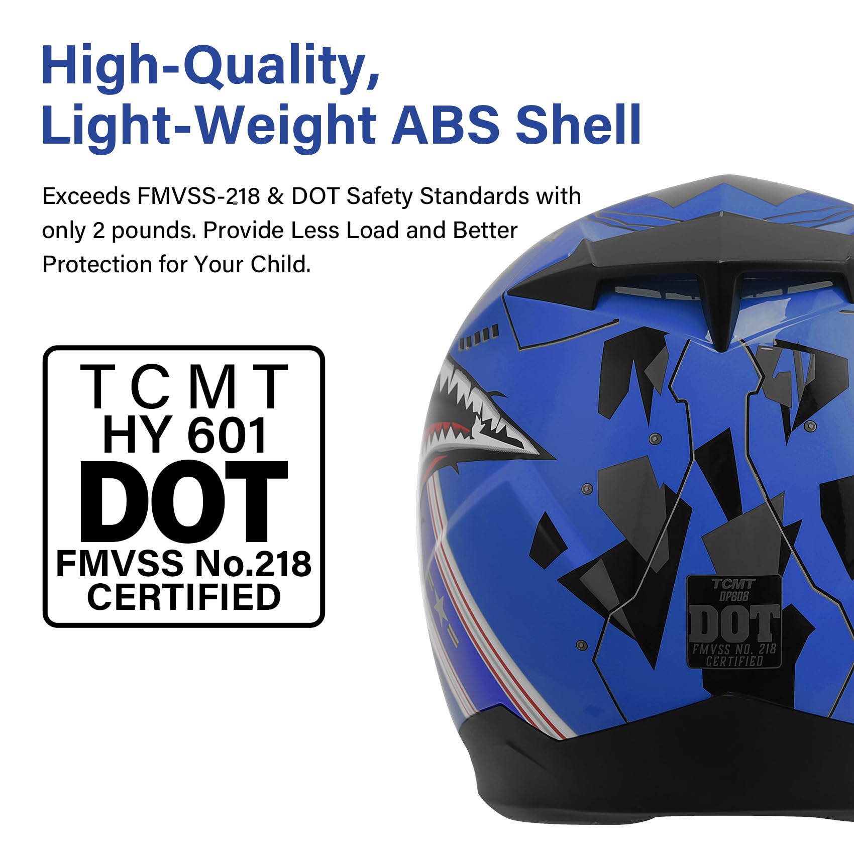 Tcmt Dot Youth & Kids Motocross Offroad Street Helmet Full Face Shark Motorcycle Youth Atv Helmet Dirt Bike Motocross Atv Helmet
