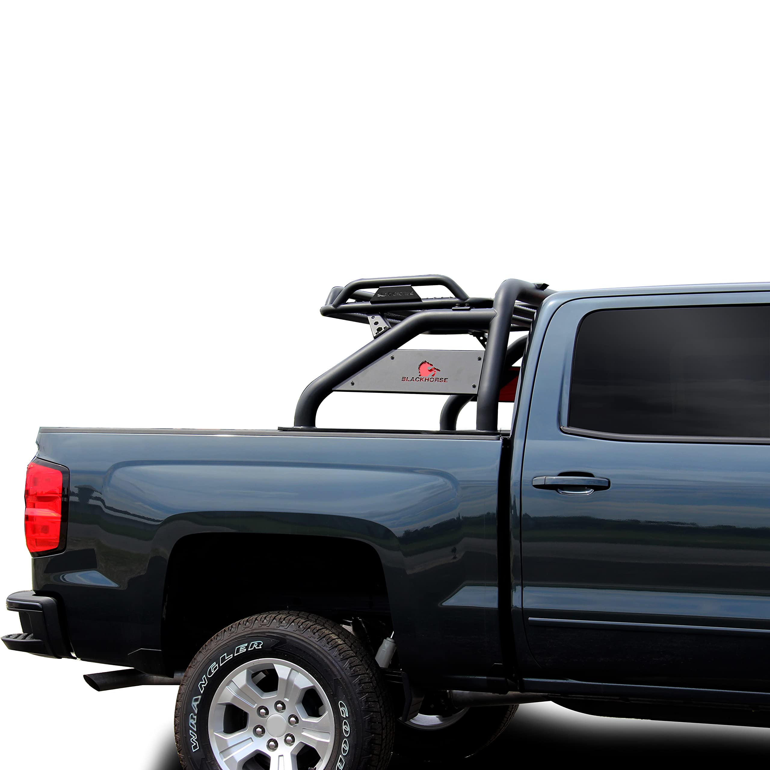 Black Horse Atlas Roll Bar Black Compatible With 17-23 Titan/Xd|11-23 Ram 2500/3500|19-23 Ram 1500|00-23 Ford F-150|01-06 Silver