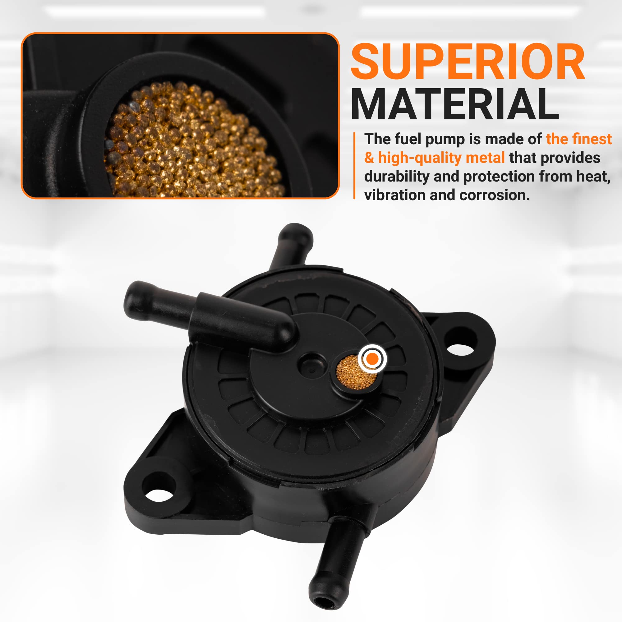 Bluestars 49040-7008 49040-0770 Miu12470 Fuel Pump - Compatible With Kawasaki Fs Fr Fx Series Engines Fs481V Fs541V Fs600V Fs651V Fs691V Fs730V Fr541V Fr600V Fr651V Fr691V Fr730V John Deere 636M 647A