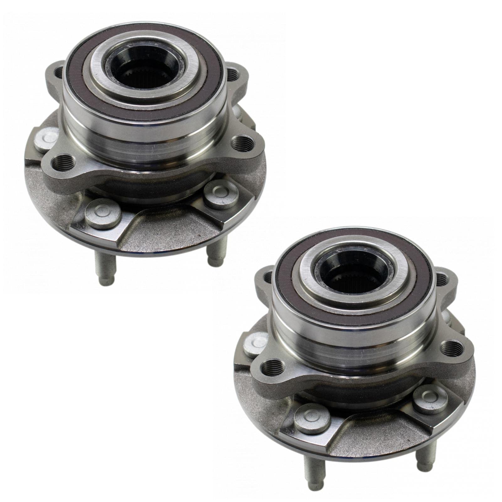 Trq Front Wheel Hub Bearings Assembly Set Compatible With 2013-2019 Ford Explorer