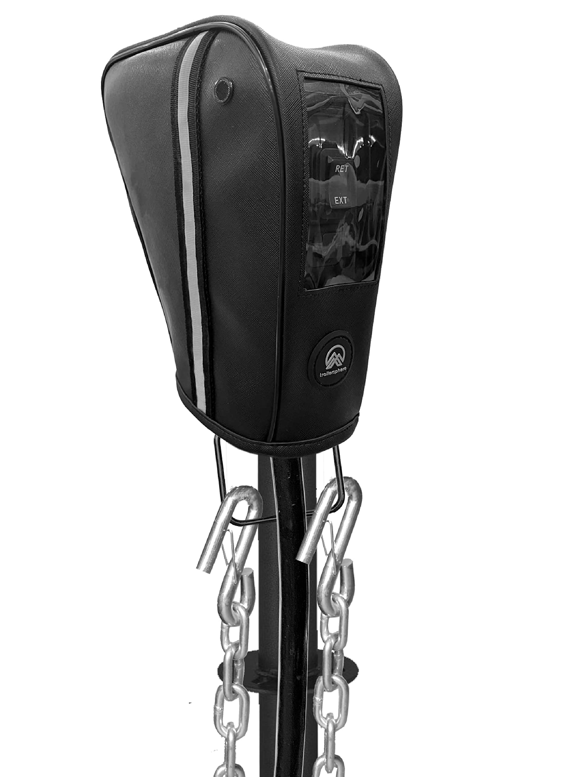 Clever Cover By Trailersphere Custom Electric Tongue Jack Cover For Trailer, Rv, Camper, Chains Holder, Plug Protector, Sun And 