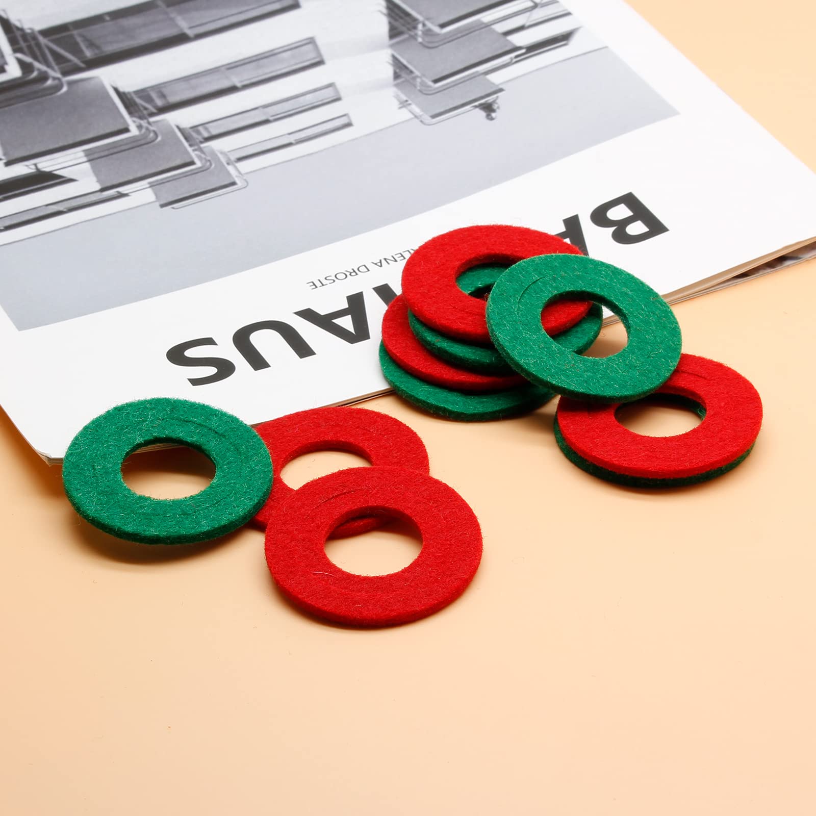 Bonsicoky 10 PCS Battery Terminal Anti Corrosion Washers Fiber, 5 Red & 5 Green Battery Terminal Protector