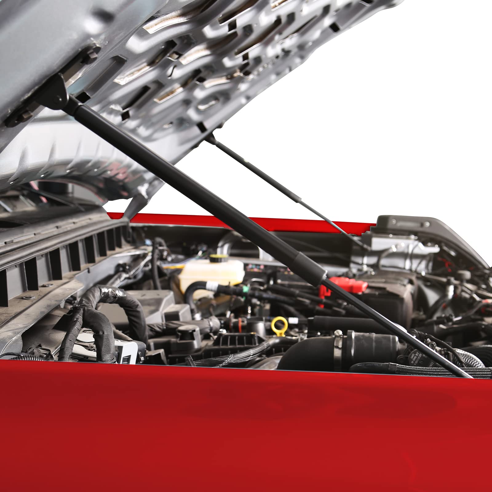 Mabett Front Bonnet Hood Lift Supports Upgraded Version For Ford Bronco Accessories 2021 2022 2023 2024 2/4-Door Shock Struts Gas Springs Shocks (Carbon Steel Black)