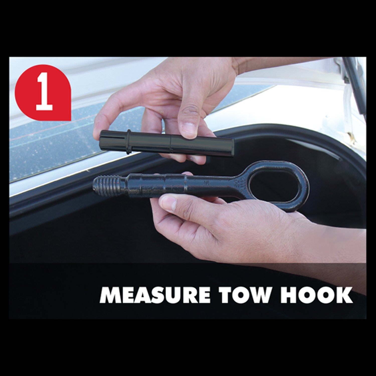 DC Sports Pilot Automotive LPR-100 Front License Plate Tow Hook Mount Kit, Black, 12.75 Inch, Alloy Steel