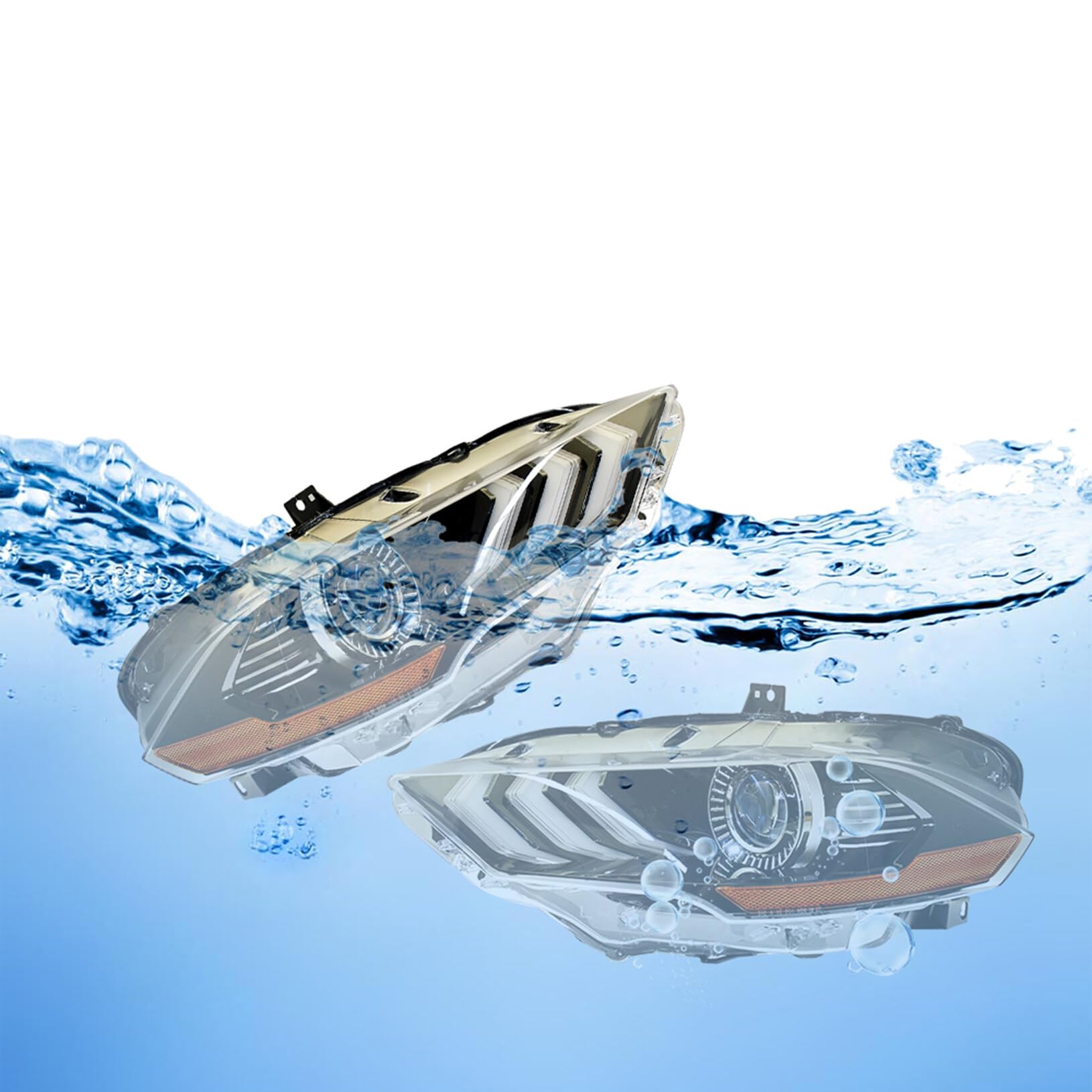 Lablt Headlights Front Head Lamps Replacement For 2018-2020 Mustang Headlight Assembly Projector Driver And Passenger Side