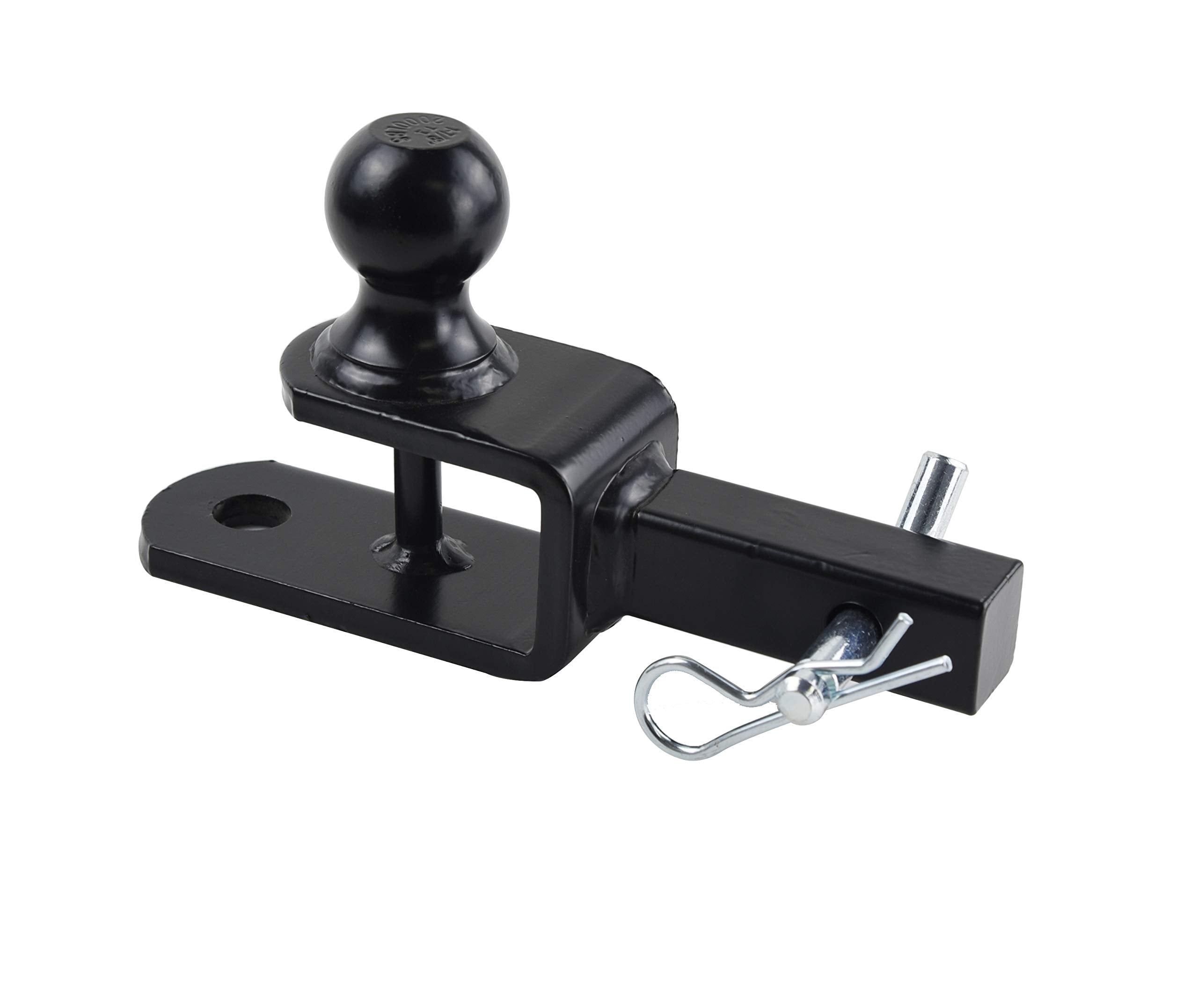 TOPTOW 3 in 1 ATV/UTV Towing Hitch Receiver 64032 Ball Mount Adapter with 1 7/8 inch Ball, Fit for 1-1/4 inch Receiver