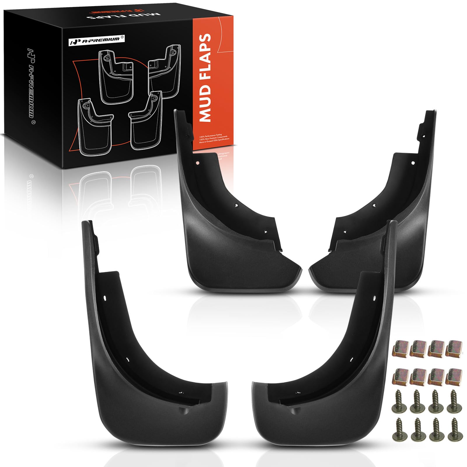 A-Premium Set Of 4Pcs Mud Flaps Splash Guards Mudguards Mudflaps With Hardware Kits Accessory Compatible With Volkswagen Touareg