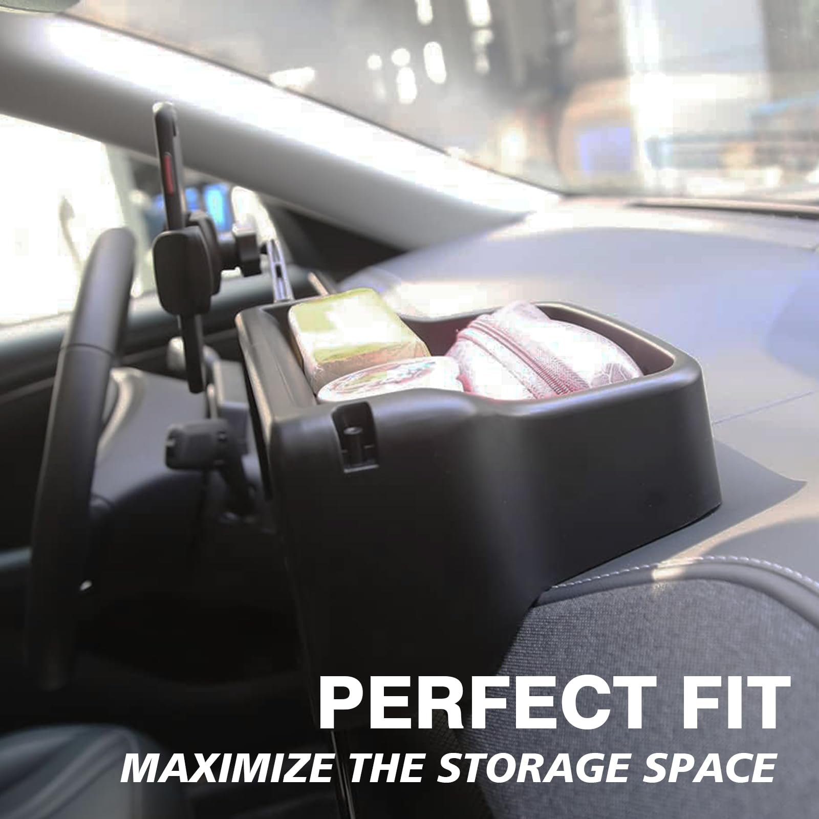 Bestevmod Aosk Center Console Organizer & Dash Tray & Screen Back Organizer Compatible With 2021-2024 Mustang Mach E Accessories