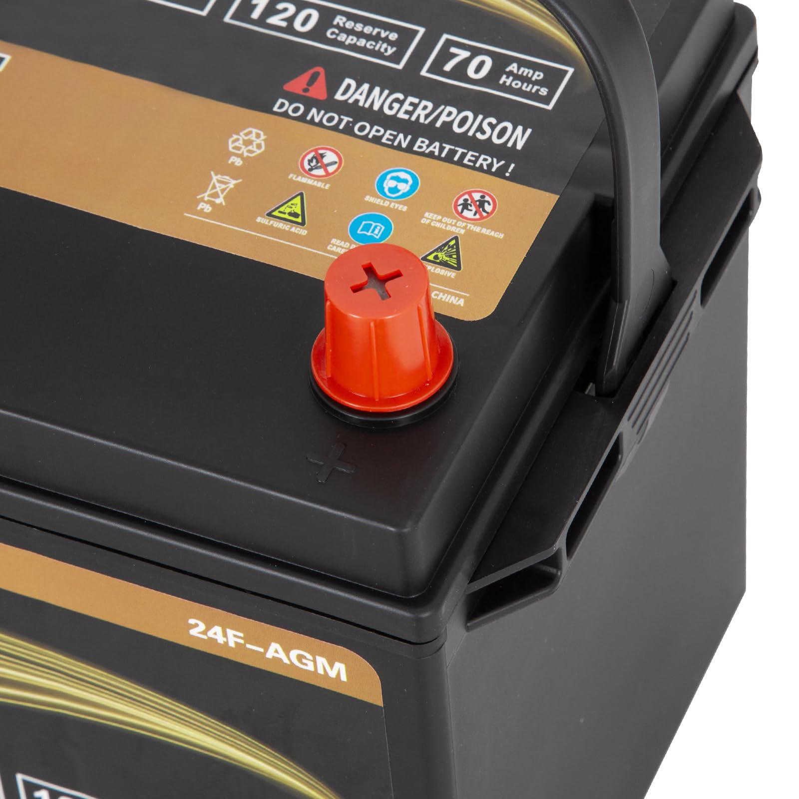 Weize Platinum Agm Battery Bci Group 24F Automotive Battery, 120Rc, 710Cca, 36 Months Warranty