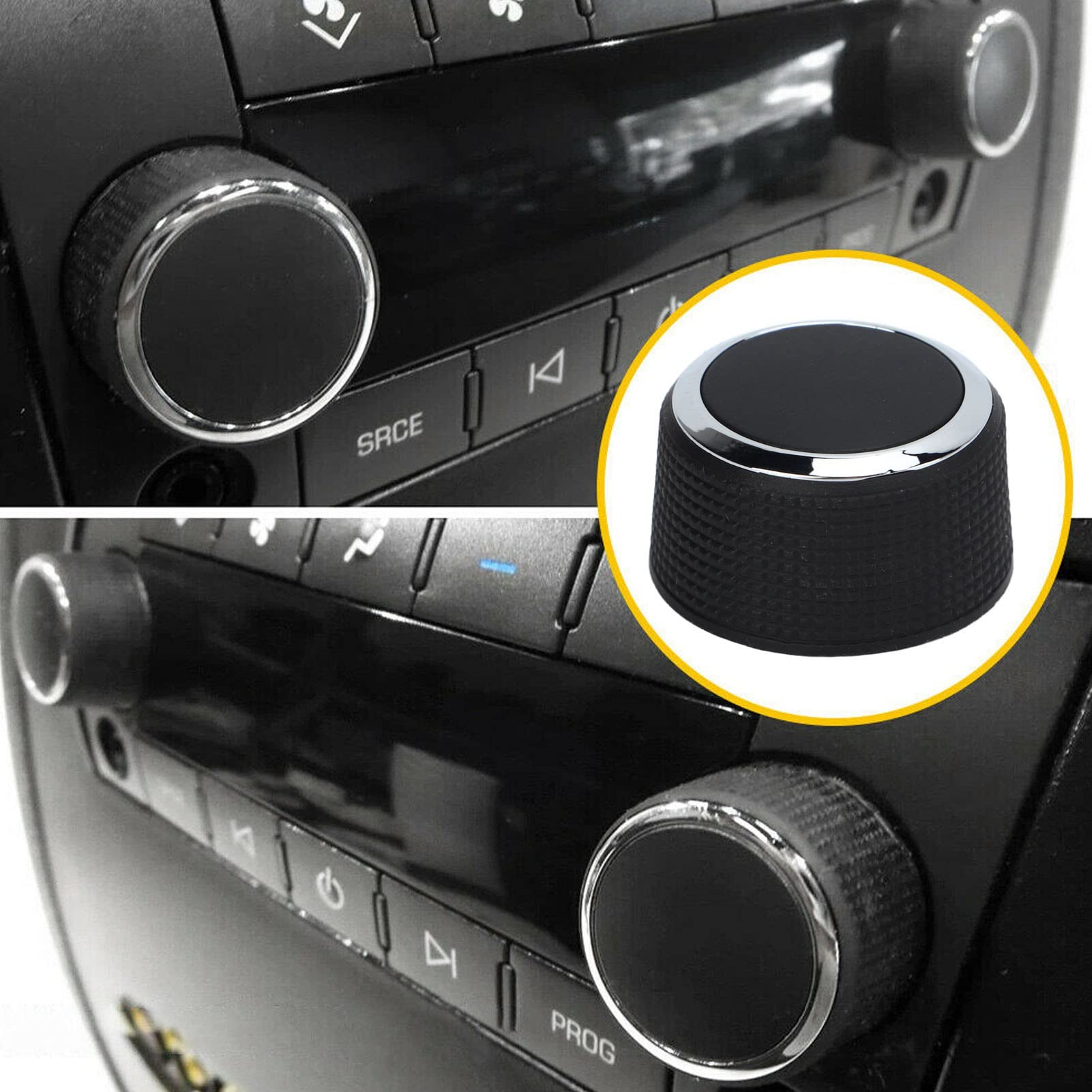 Rear Radio Volume Control Knob, 2 Pcs Rear Radio Volume Control Knob 22912547 Replacement For Suburban 2007-2013