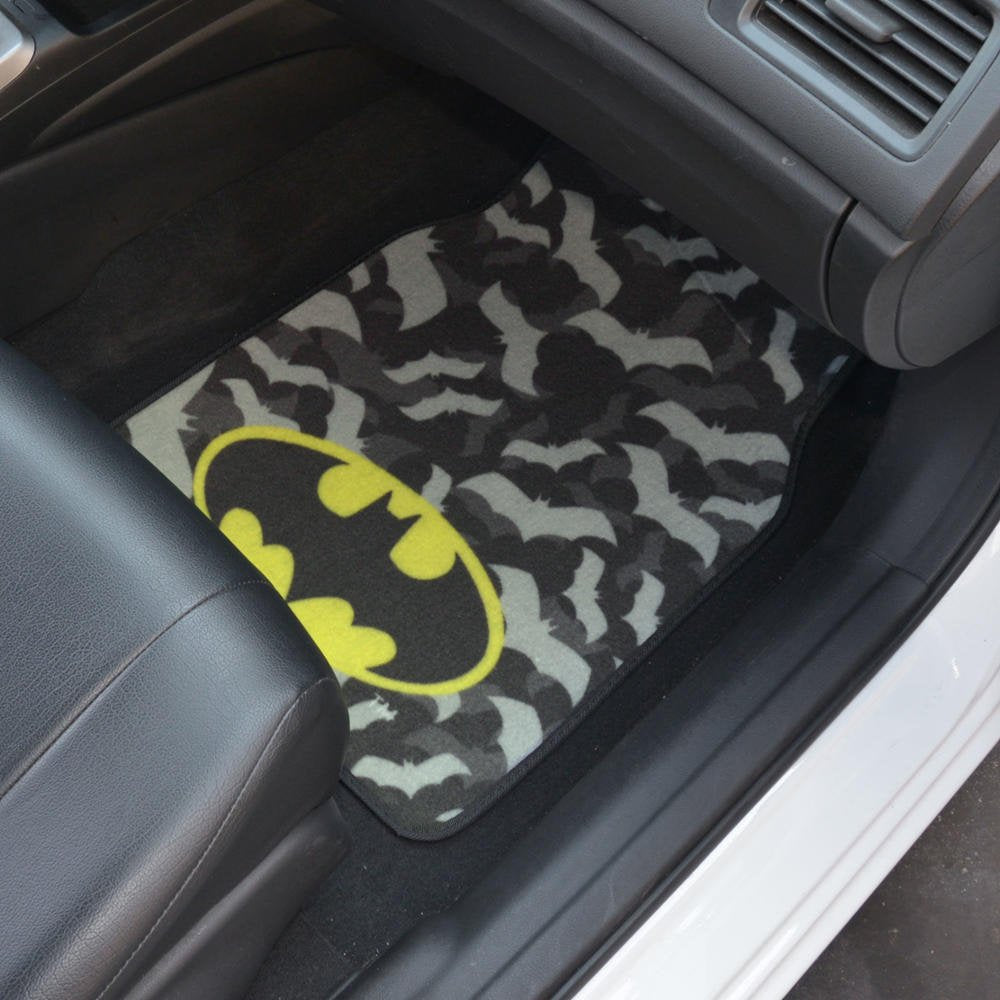 Bdk Wbmt-2301 Wbmt2301 Batman Carpet Floor Mats, 4 Piece, Black/Gray