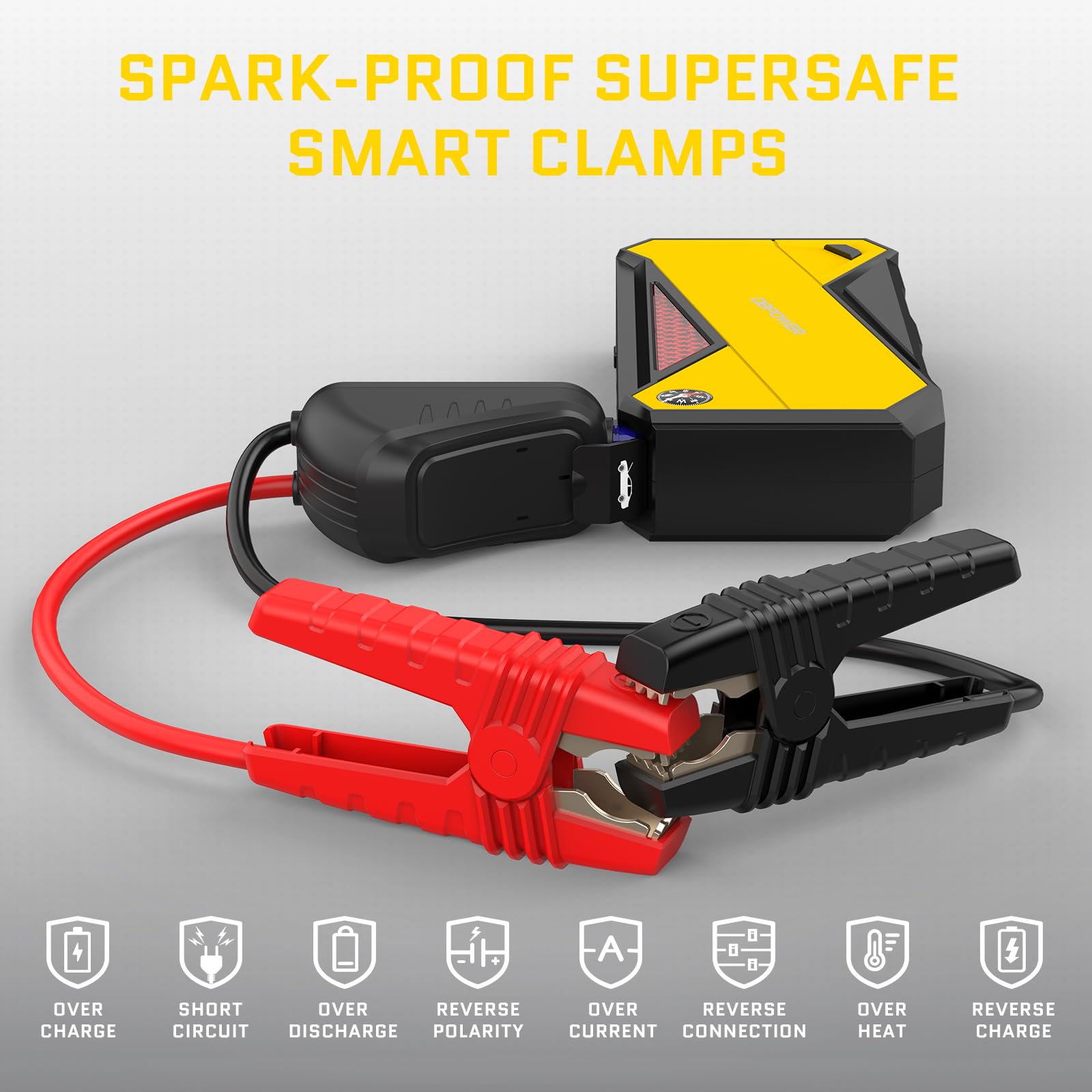 Dbpower Peak 1600A 18000Mah Portable Car Jump Starter(Up To 7.2 Gas, 5.5L Diesel Engines) Battery Booster With Smart Charging Po