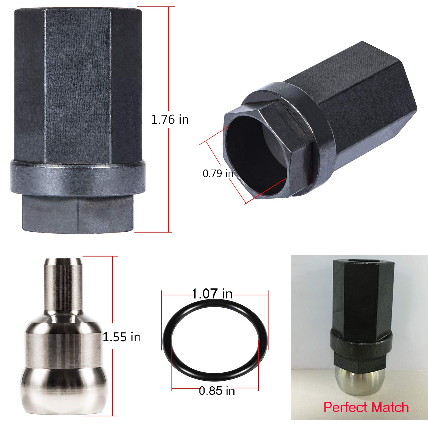 High Pressure Oil Rail Ball Tube O-Rings Repair Kit & Nipple Cup Socket & Injector Seal Kit For Ford 6.0L Diesel 2003-2007