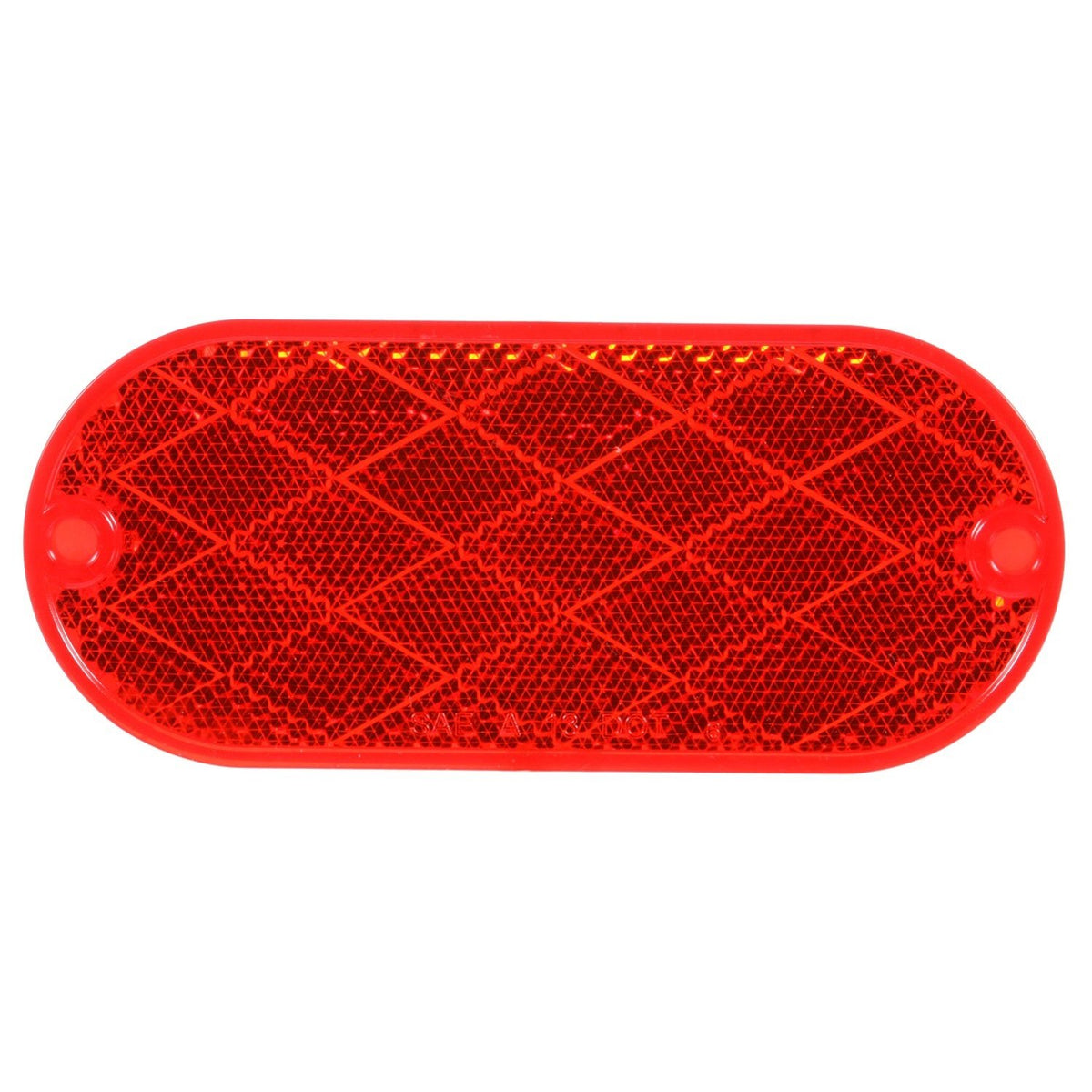 Truck-Lite 98001R Red Reflector (Oval, Red, Reflector, 2 Screw Or Adhesive Mount)