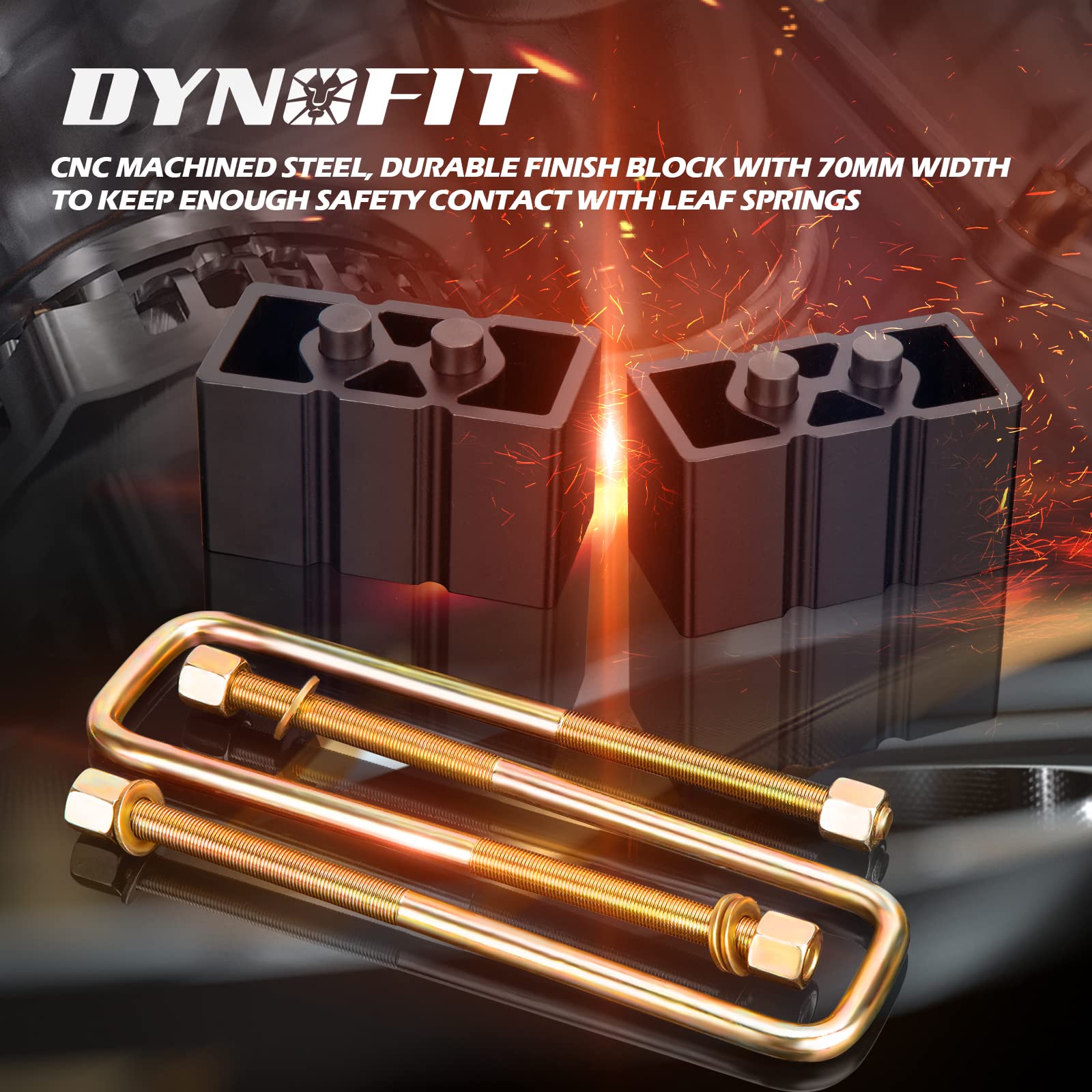 Dynofit 3''F+3''R Leveling Kits Compatible With 2004-2020 Ford F150 2Wd/4Wd, 3 Inch Front And 3 Inch Rear Strut Spacer Suspensio