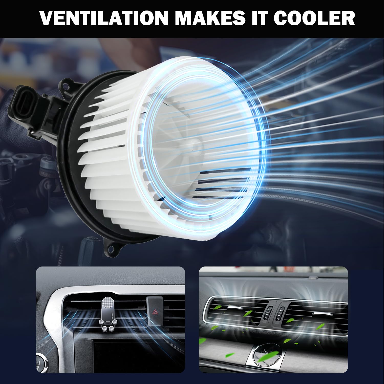 Aspligo 700237 Front Ac Heater Blower Motor Fan Fit For Ford F-150 2009-2014, Expedition 2009-2017 ,For Lincoln Navigator 2009-2