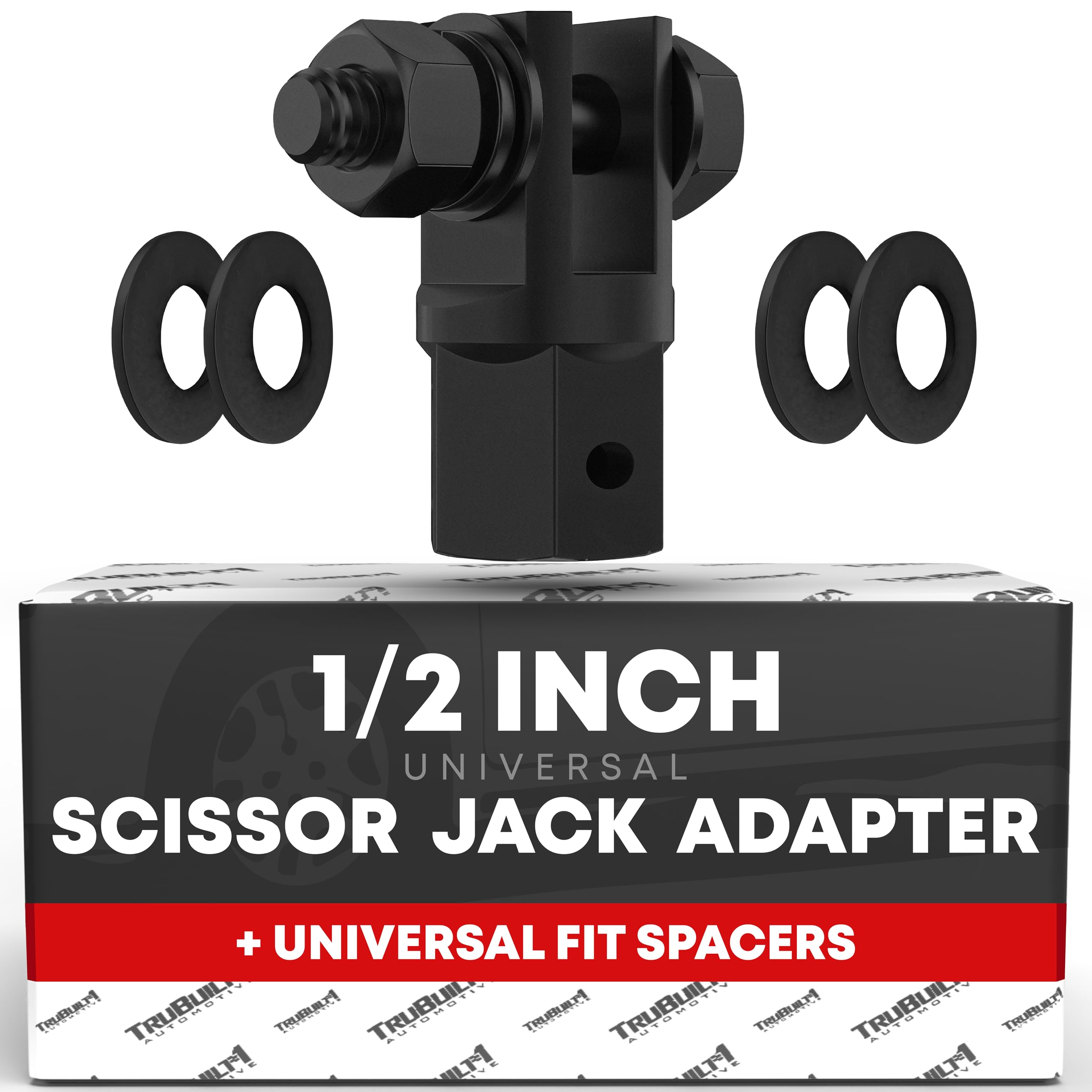 T1A 1/2'' Scissor Jack Adapter- Standard Drive Sockets, 13/16 Inch Lug Wrench Adaptor, Used for Automotive Jack, RV or Trailer L