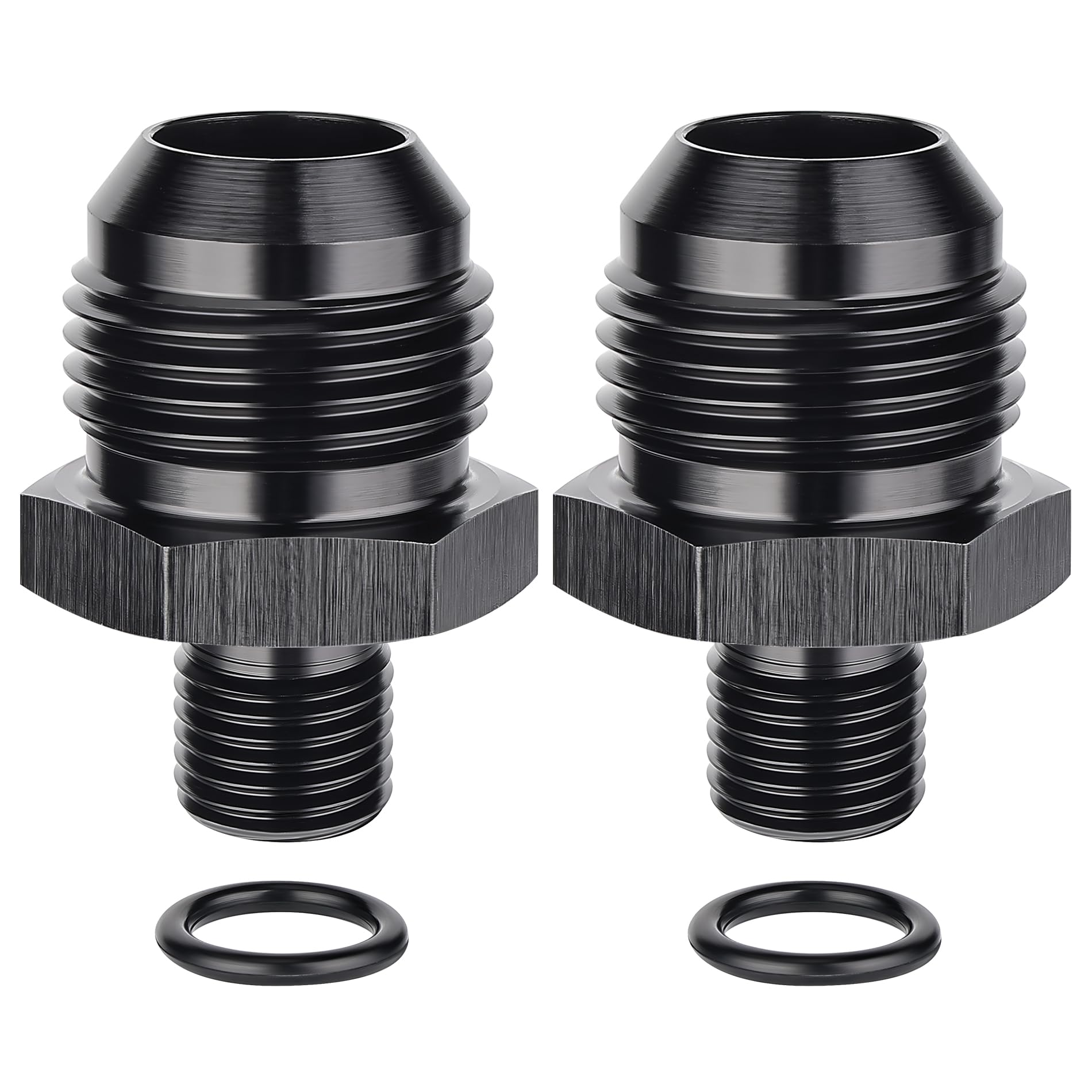 Evil Energy 12An Male Flare To M14 X 1.5Mm Male Metric Fitting Adapter Aluminium Alloy 2Pcs