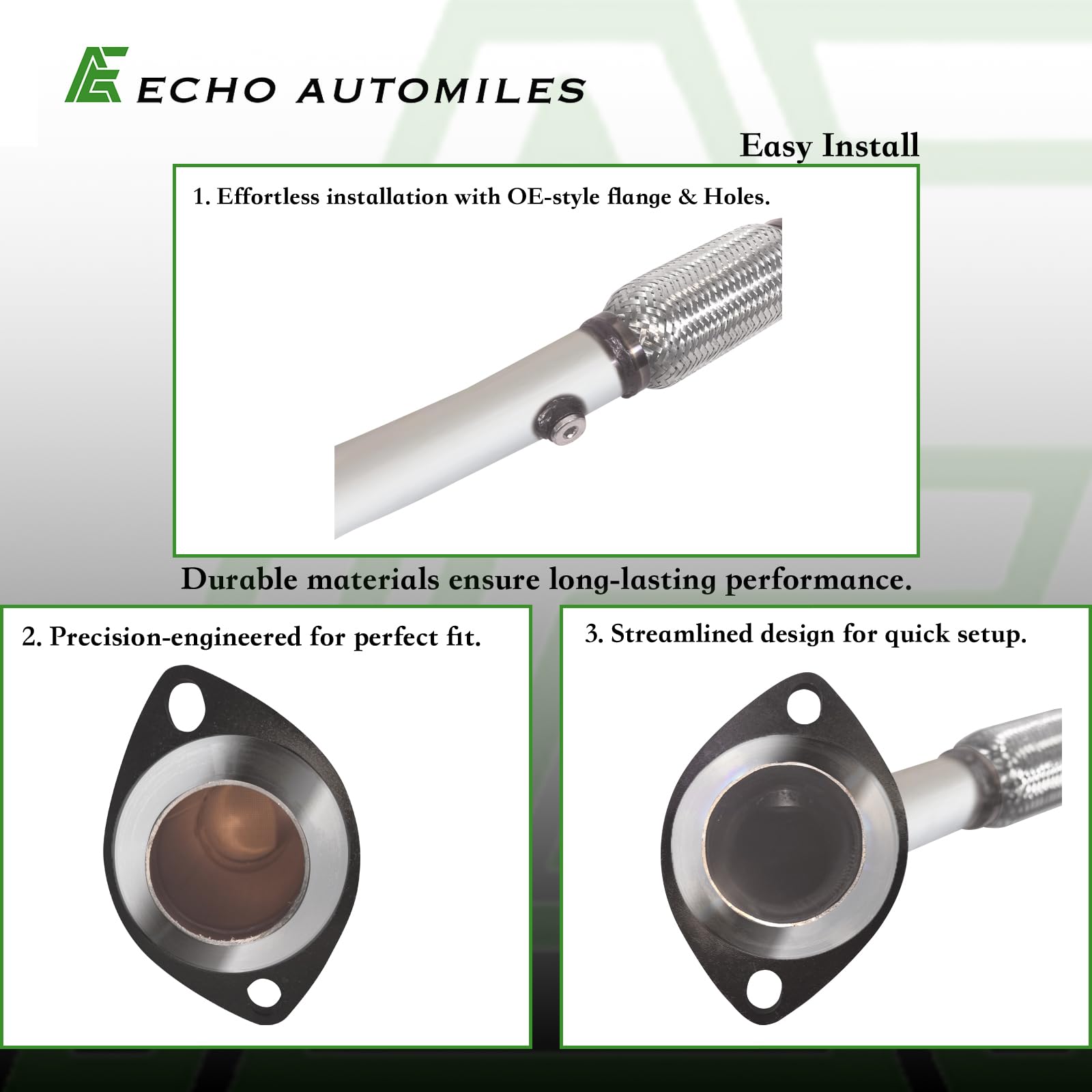 ECHO AUTOMILES Rear Catalytic Converter Compatible with 2002-2006 Camry, 2004-2006 Solara L4 2.4L Catalytic Convertor High Flow