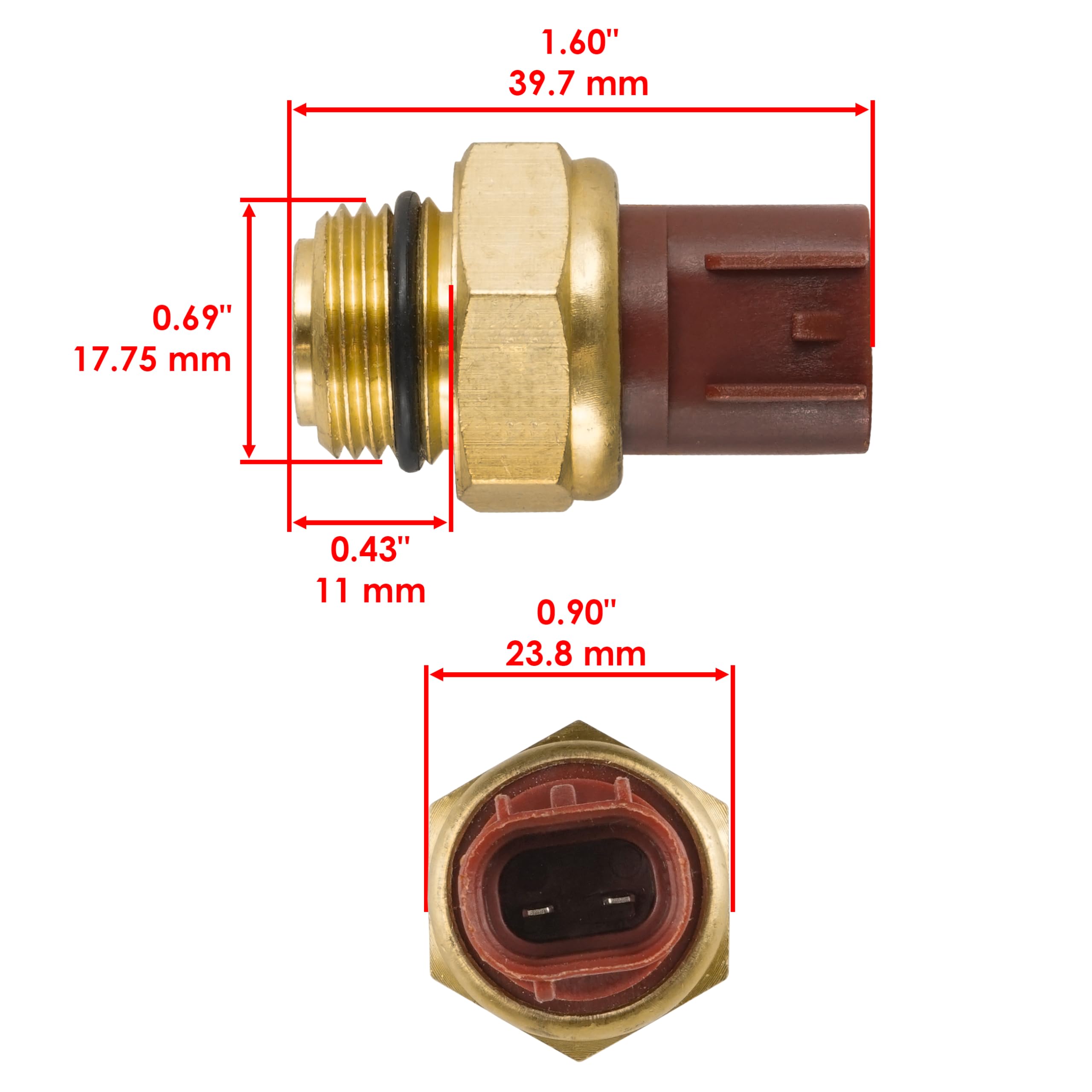Caltric Heat Sensor Switch Compatible With Yamaha Grizzly 660 Yfm660 Yfm-660 2002-2008