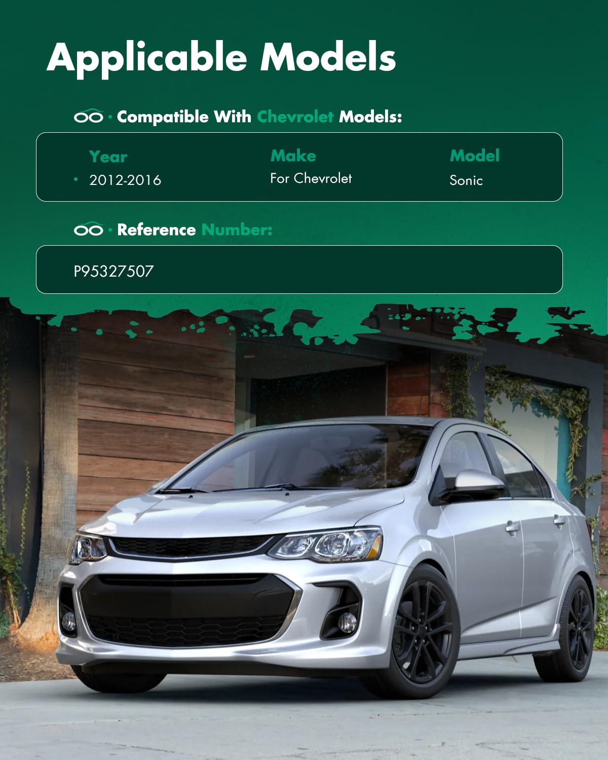 Scitoo Car Sun Visor Assbembly Fit For 2012-2015 For Chevy Sonic Grey Without Sunroof(Right Passenger Side)